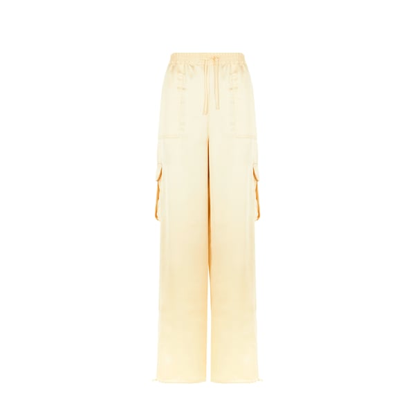Pantalon satiné en polyester recyclé mélangé Pantalon satiné en polyester recyclé mélangé
