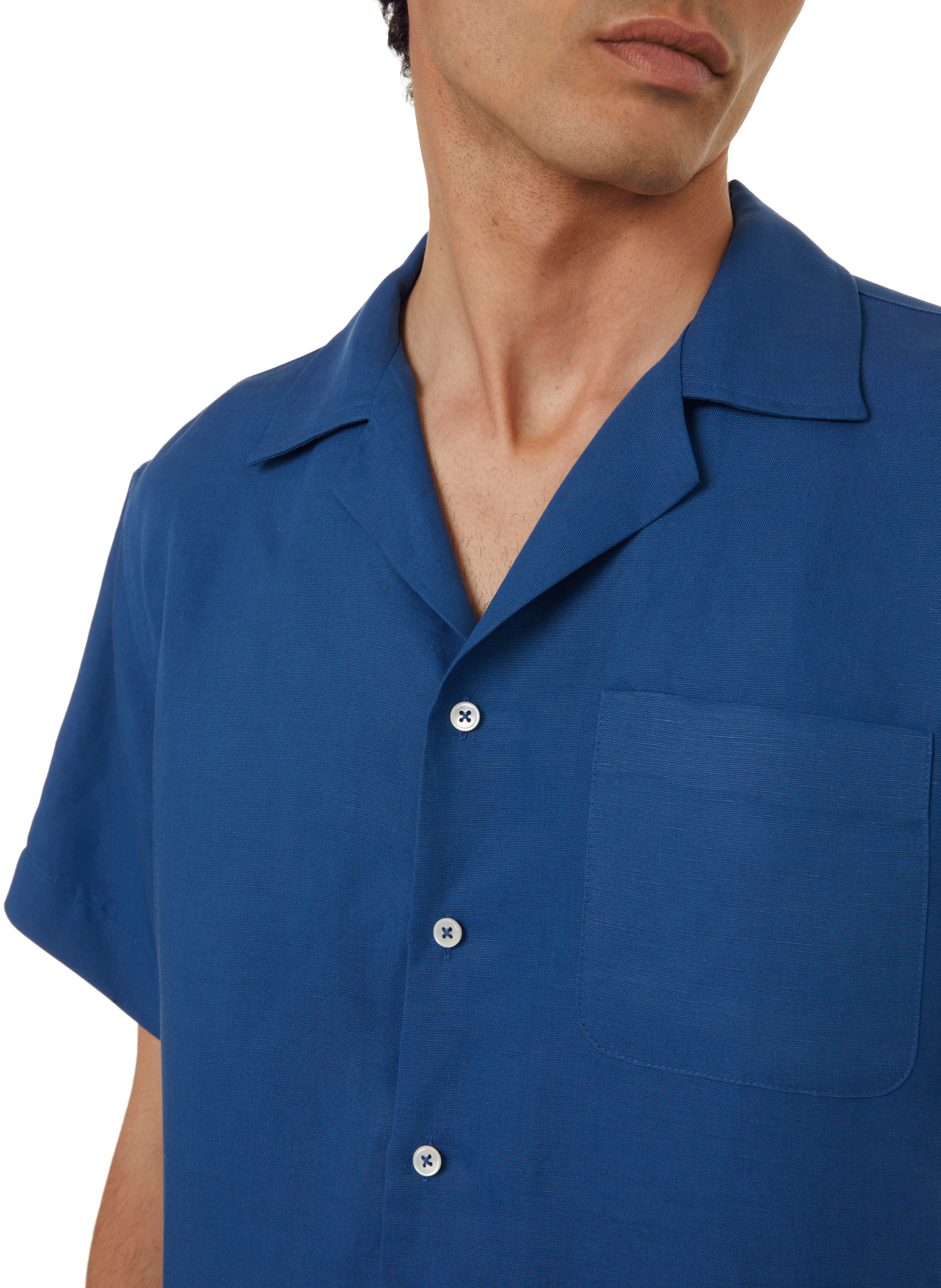 Chemise Barac en lin et lyocell EDITIONS 102 Bleu