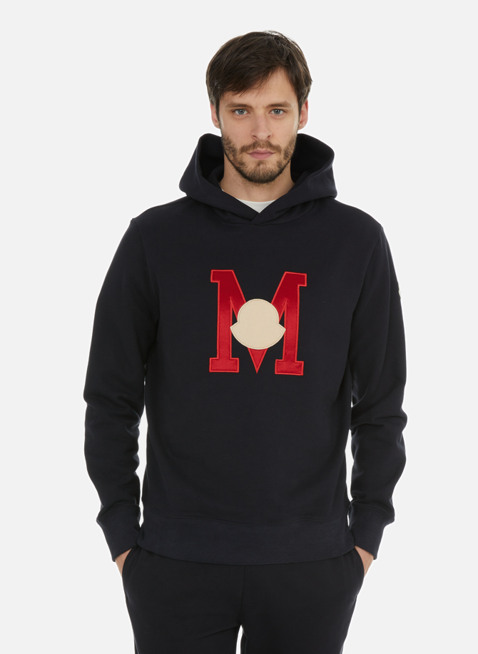 MONCLER embroidered pattern hoodie