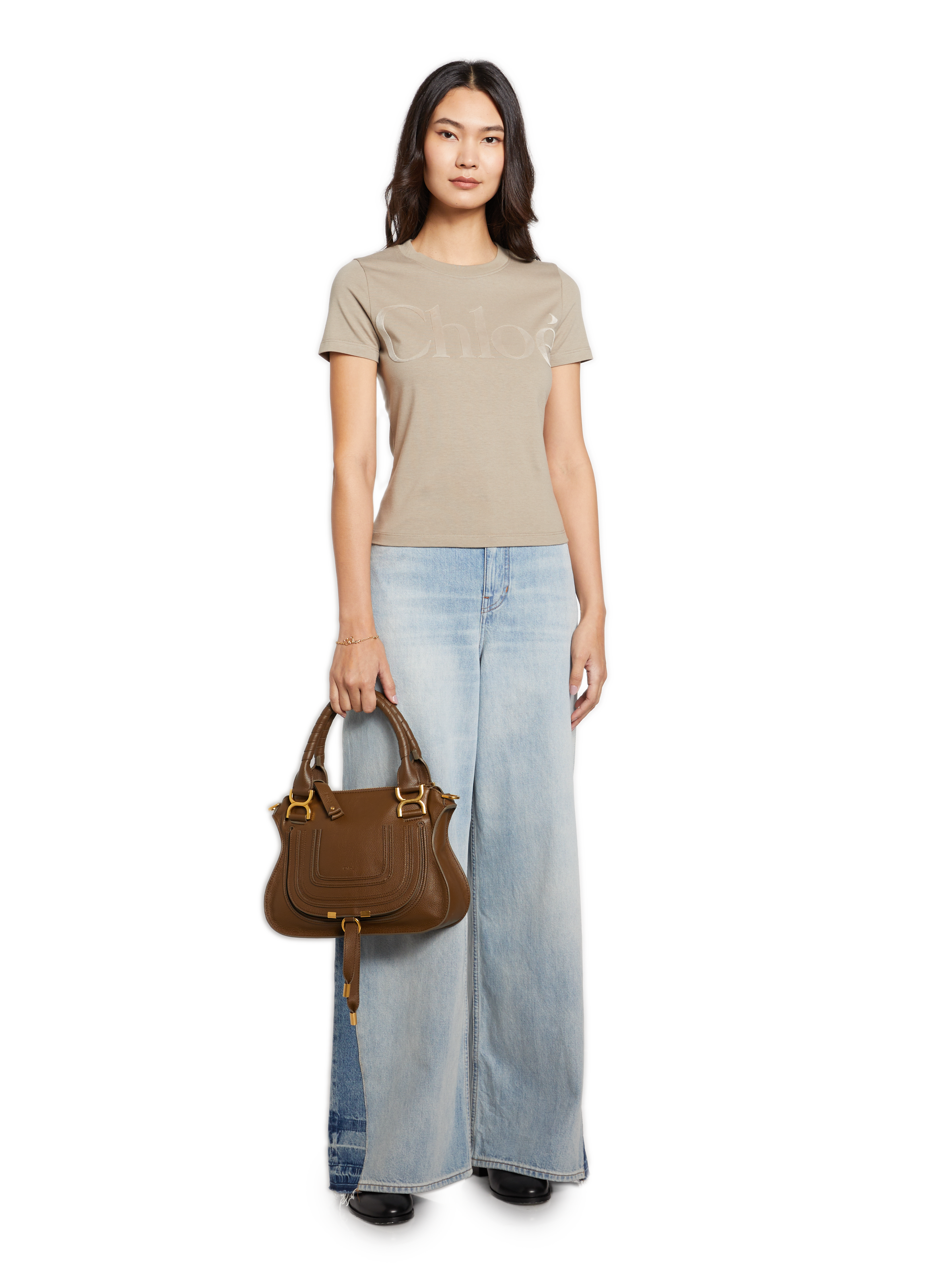 T-shirt en coton CHLOÉ Gris