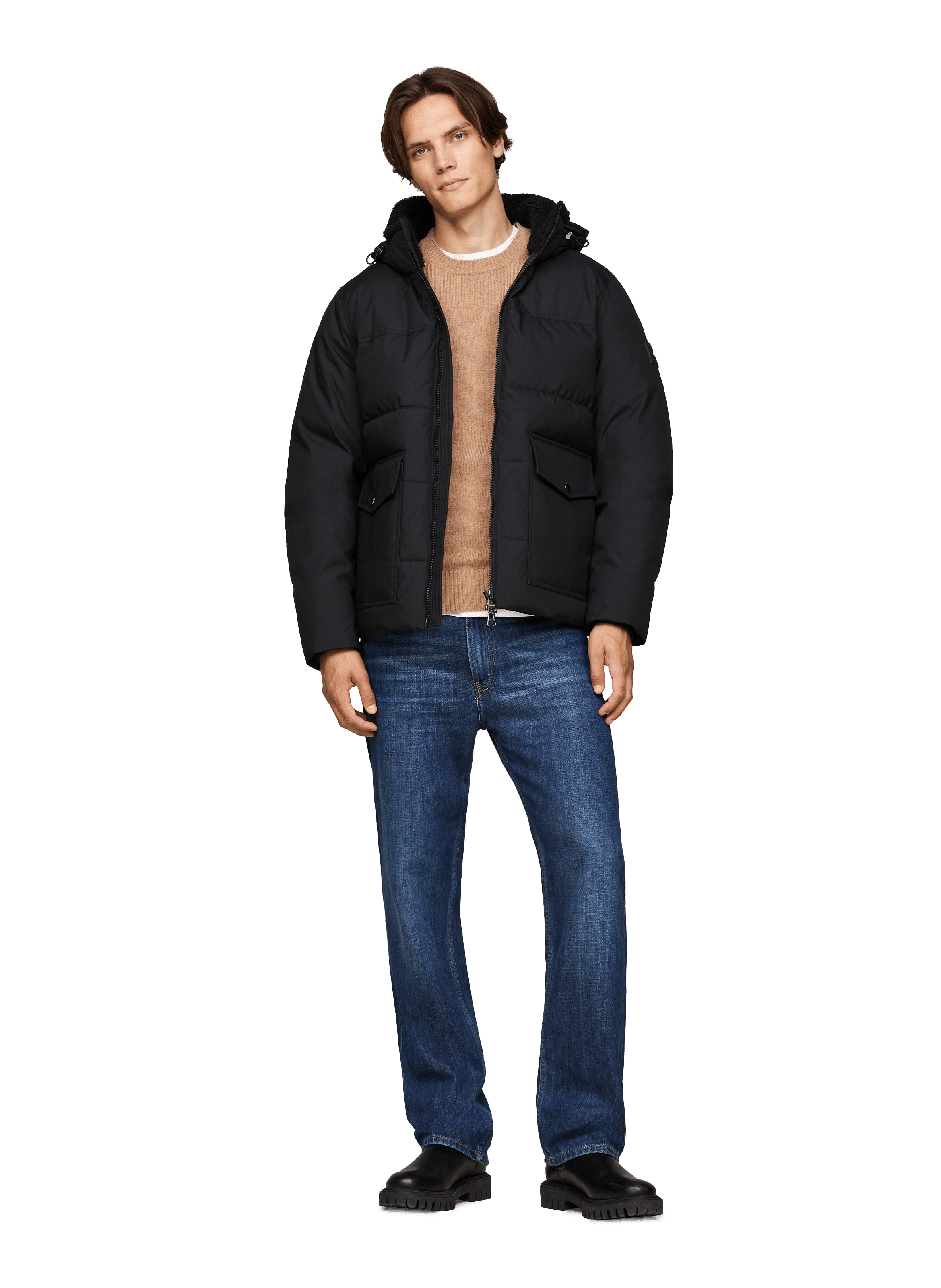 Water-repellent puffer jacket TOMMY HILFIGER Black