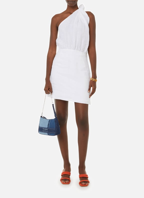 Asymmetric linen dress White by SELMACILEK SELMACILEK Asymmetric linen dress White