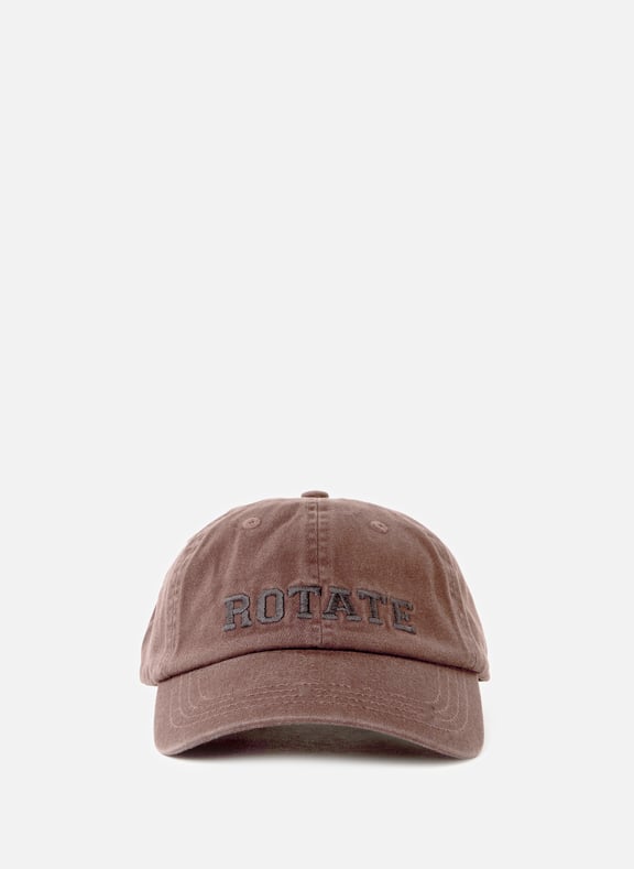 Washed cotton cap Brown by ROTATE ROTATE Washed cotton cap Brown