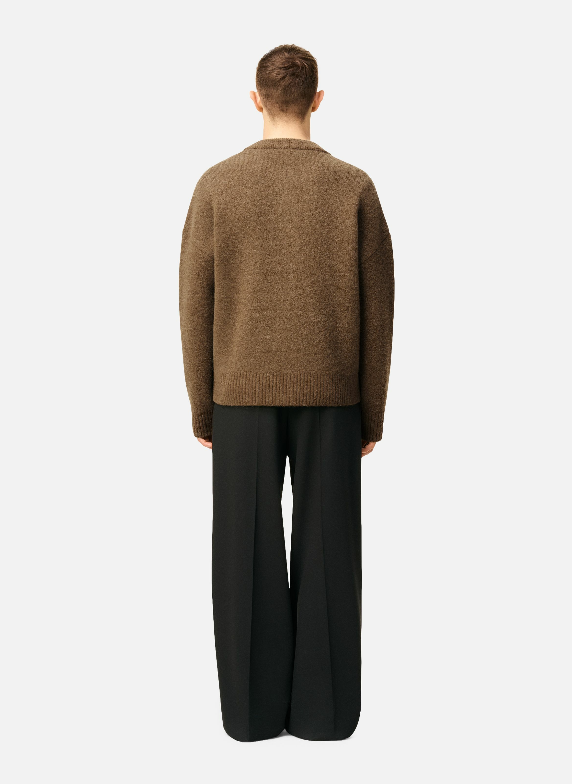 Cardigan ami de coeur en alpaga unisexe AMI PARIS Marron