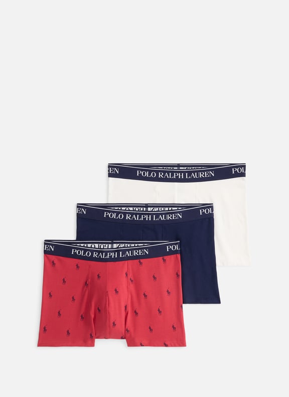 Pack of three cotton boxers Multicolour by POLO RALPH LAUREN POLO RALPH LAUREN Pack of three cotton boxers Multicolour