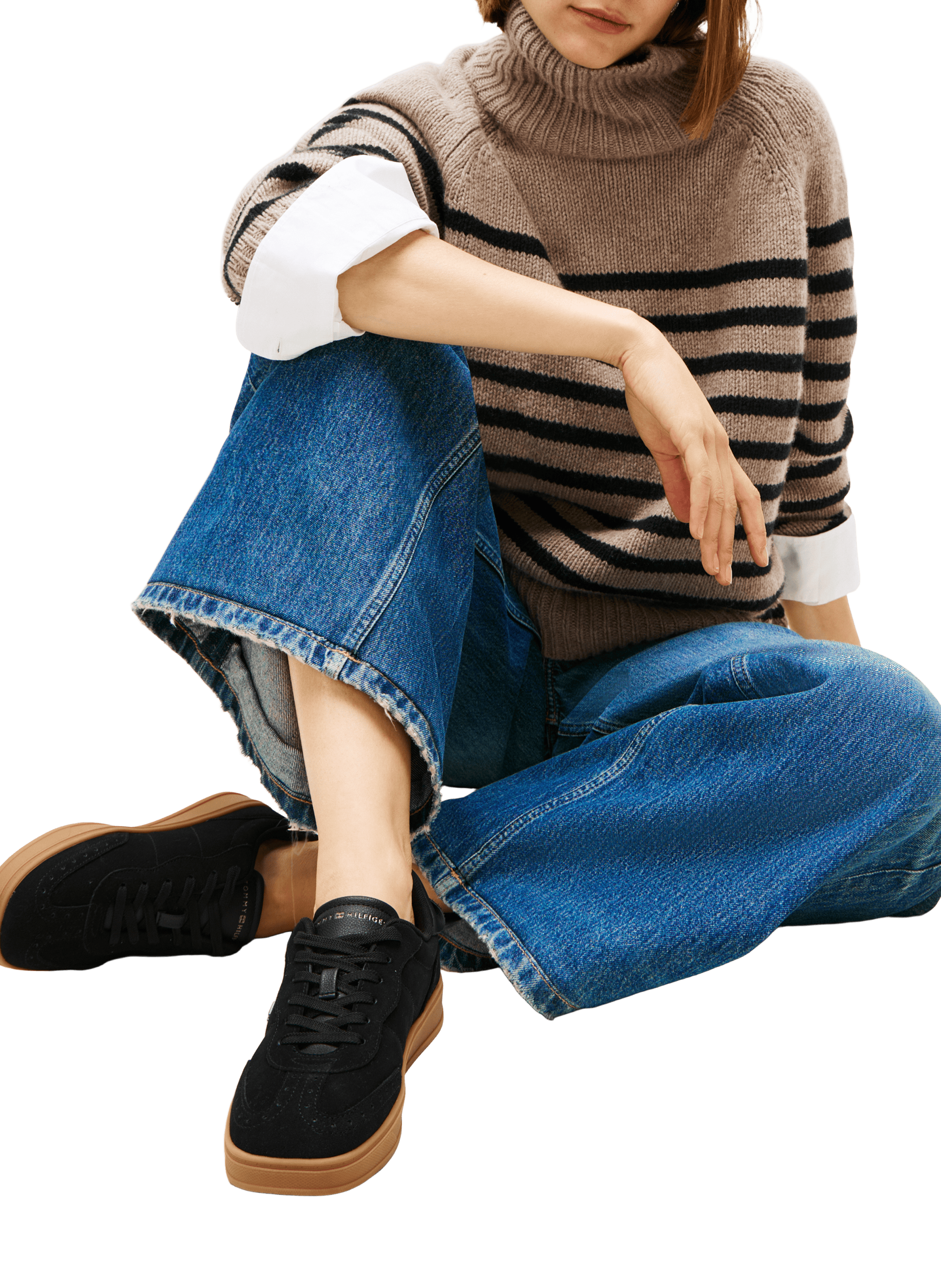 Baskets en cuir TOMMY HILFIGER Noir