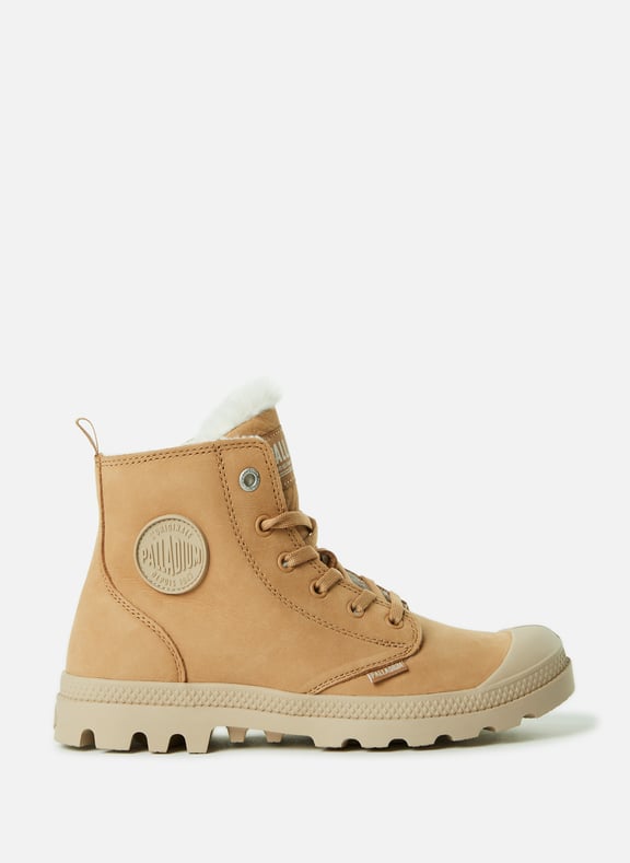 Boots fourrées en cuir Marron by PALLADIUM PALLADIUM Boots fourrées en cuir Marron