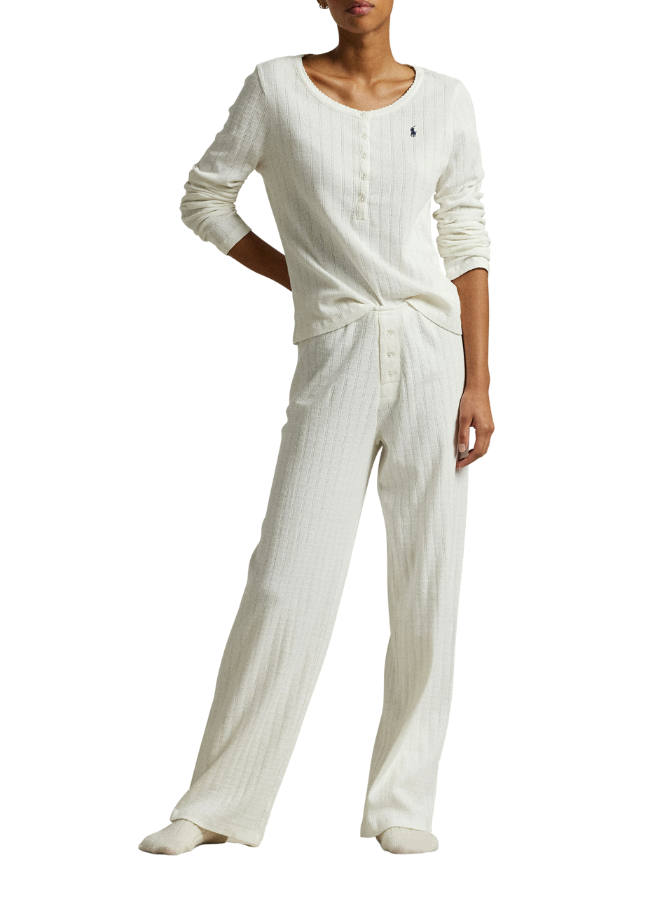 POLO RALPH LAUREN Ensemble de pyjama en maille pointelle de coton Beige