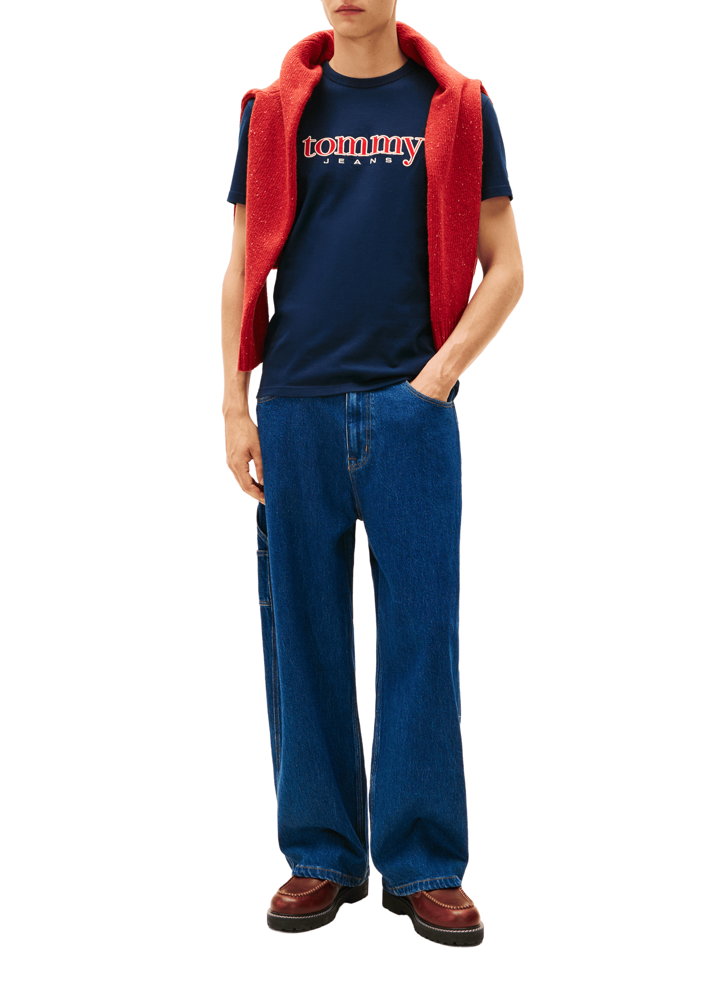 Short-sleeved T-shirt with logo TOMMY HILFIGER Blue