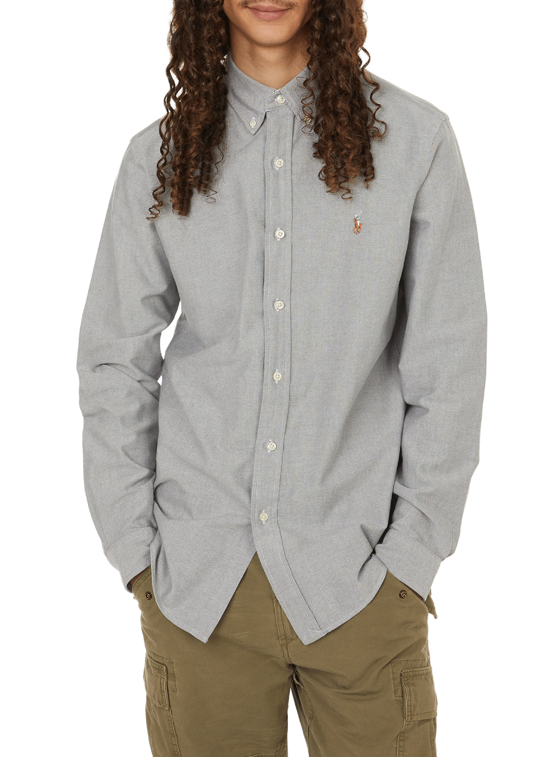 POLO RALPH LAUREN Chemise en coton Gris