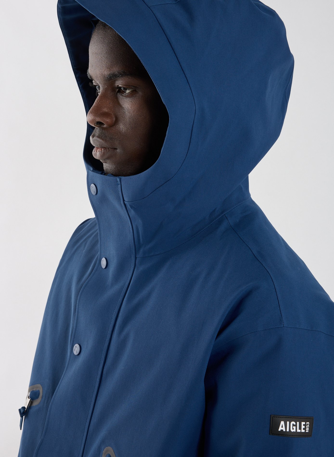 Long parka with hood MTD AIGLE Blue