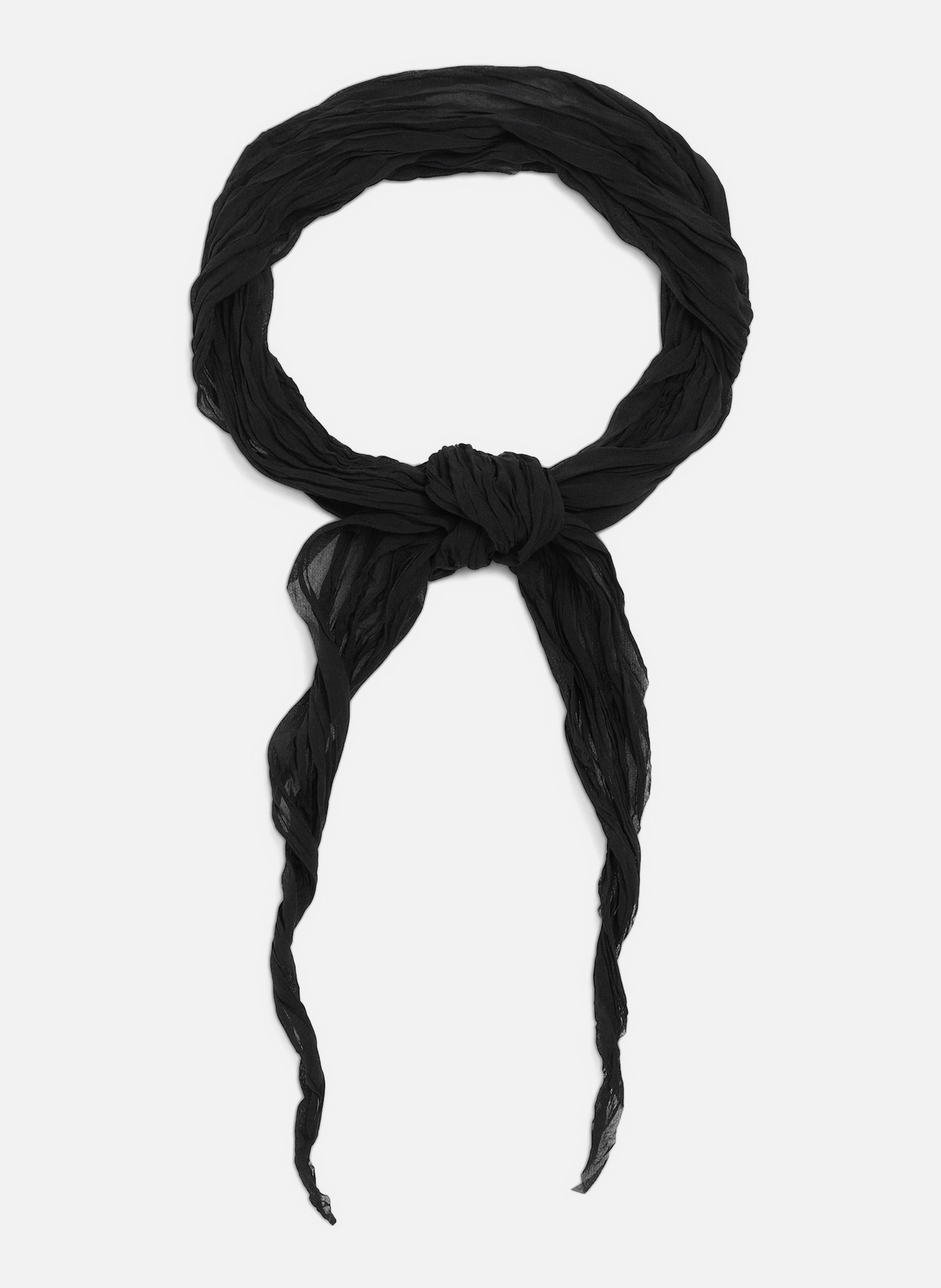 Foulard froissé unisexe AMI PARIS Noir