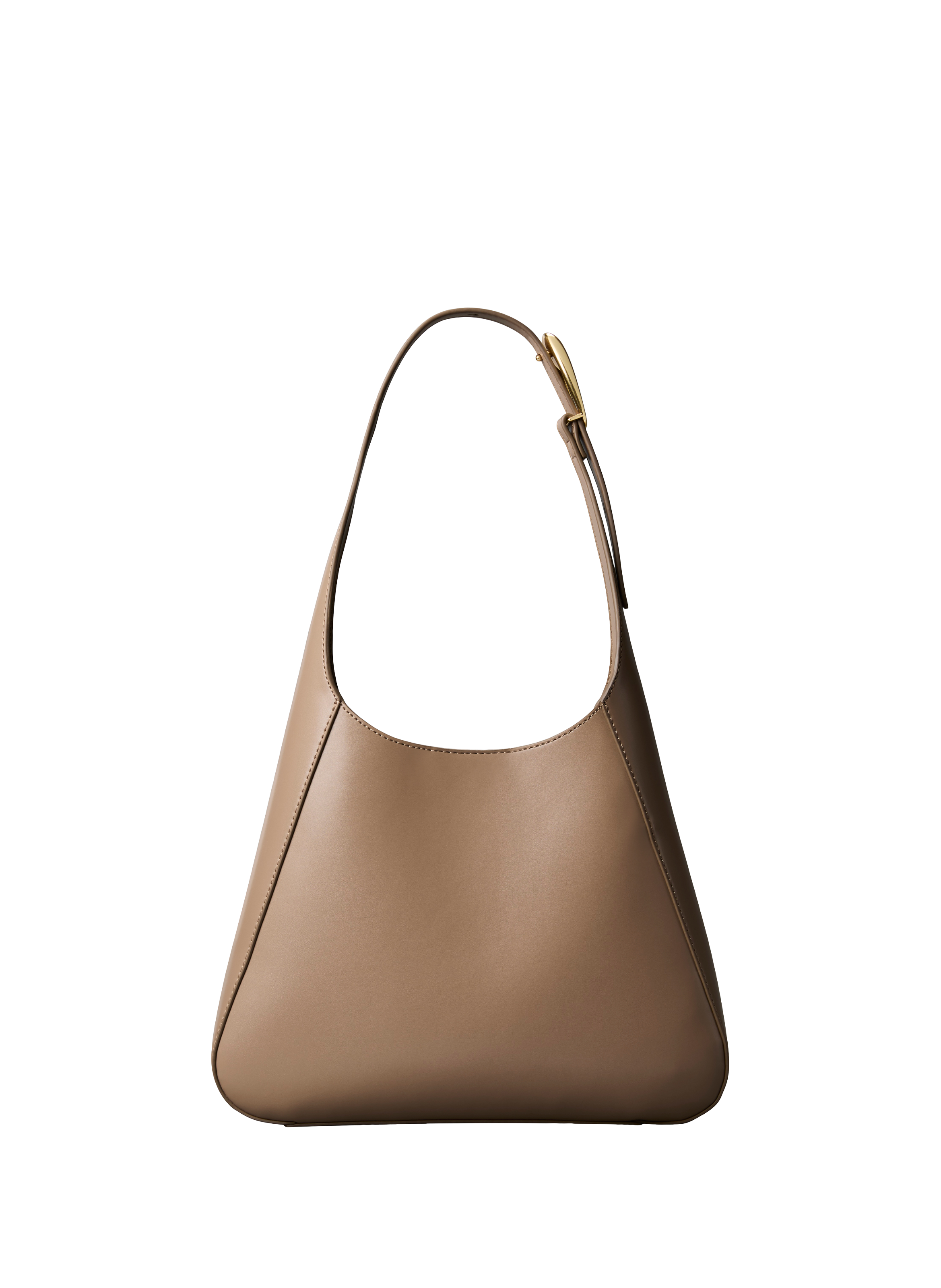 Faux leather shoulder bag CALVIN KLEIN Beige