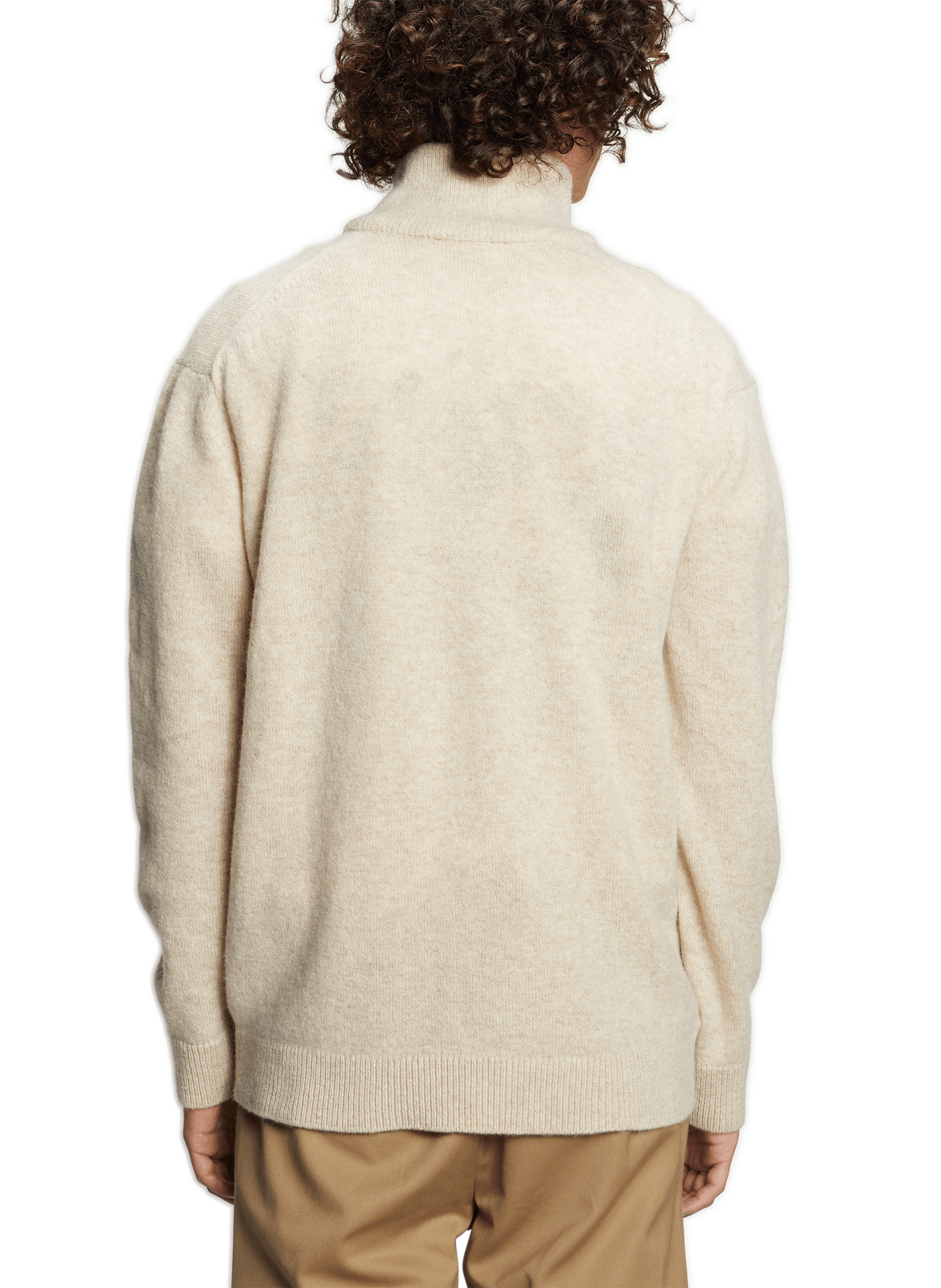 Virgin wool zip-neck sweater MAISON LABICHE Beige