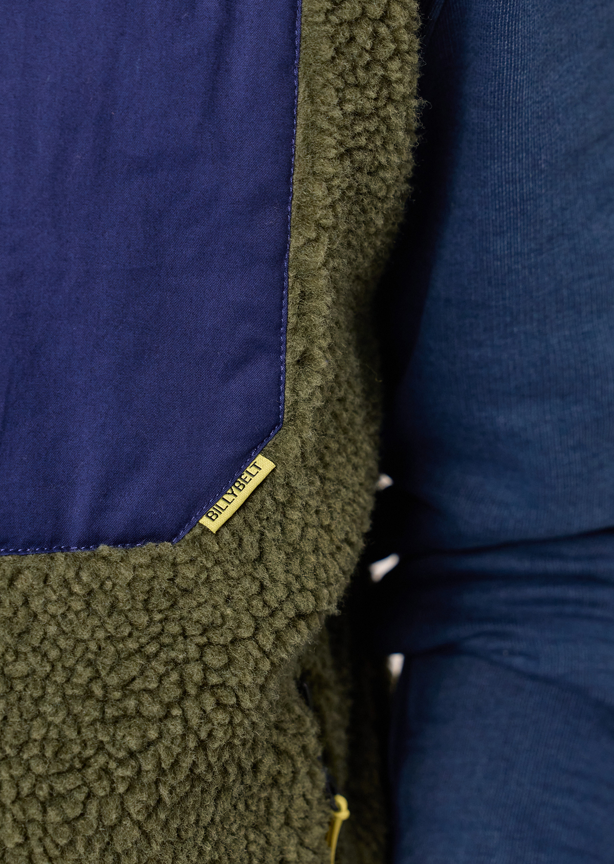 Veste sherpa zippée sans manches BILLYBELT Kaki