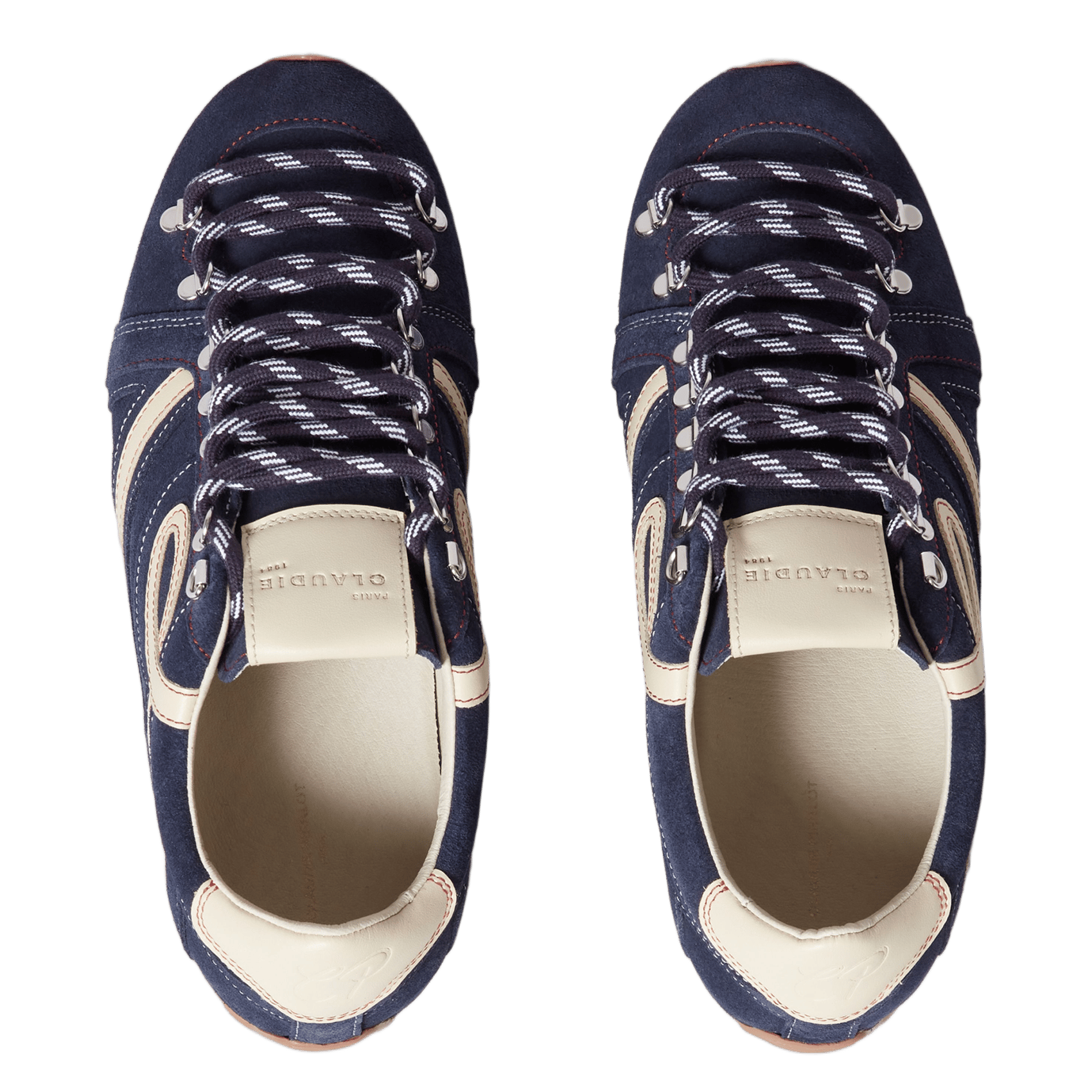 Baskets basses en cuir velours CLAUDIE PIERLOT Bleu