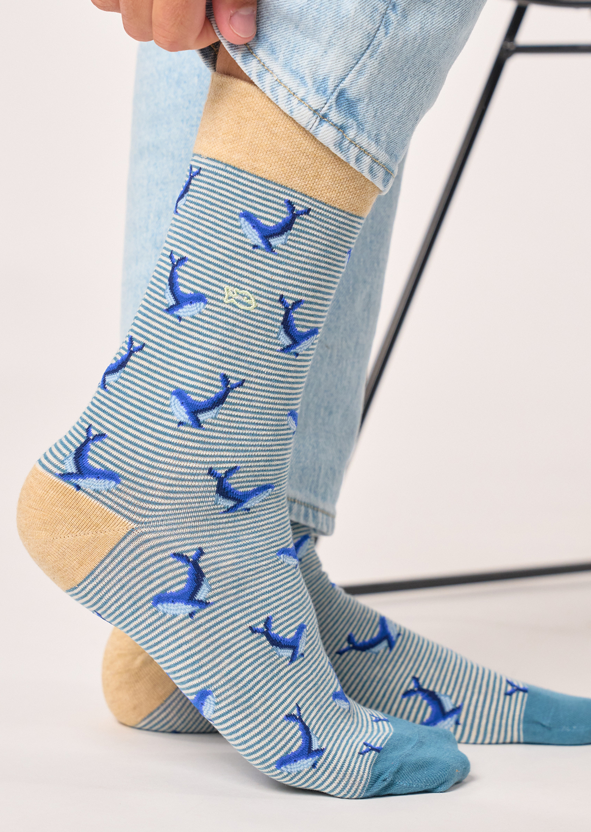Chaussettes en coton peigné animaux BILLYBELT Bleu