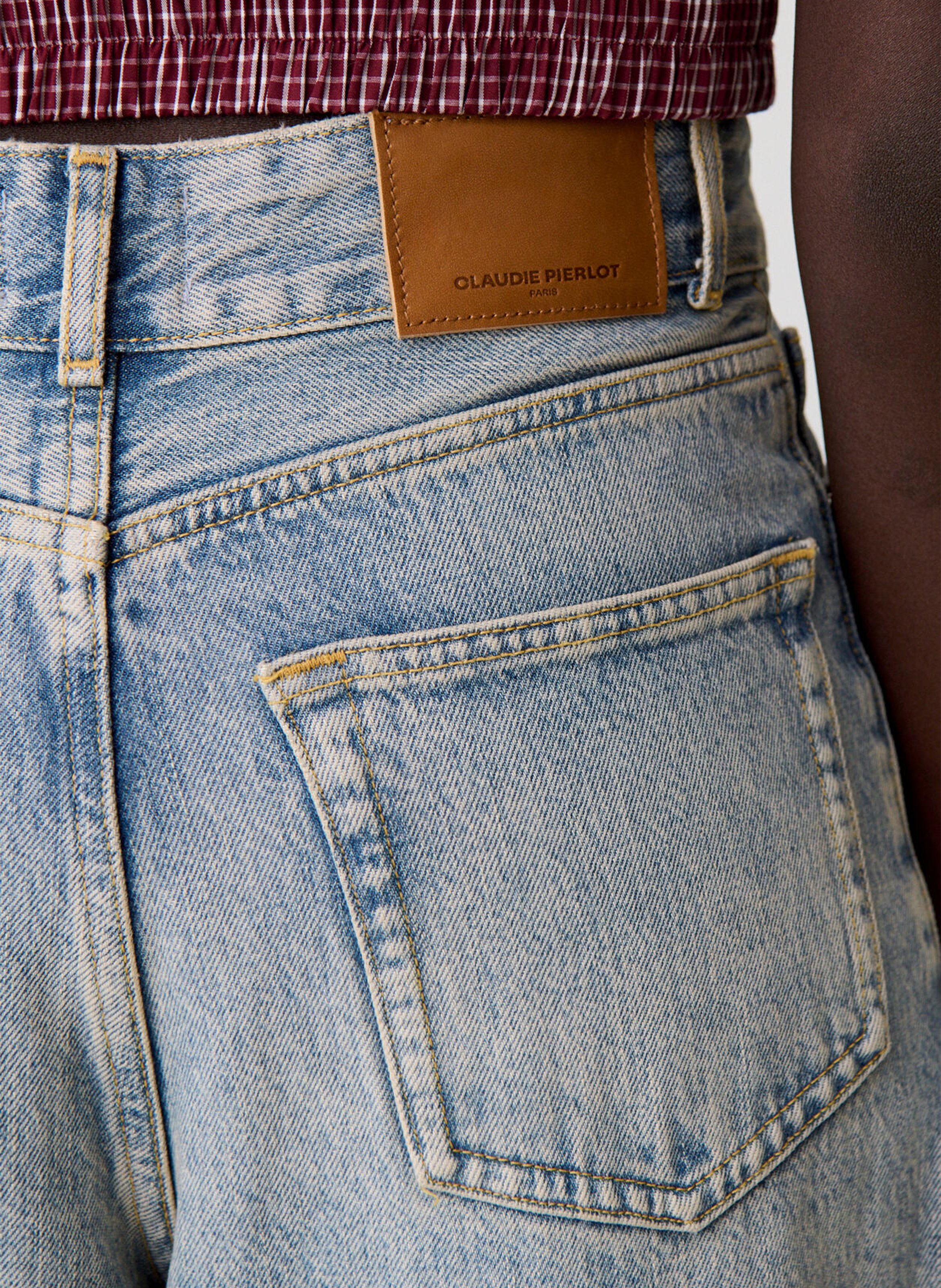 Jean évasé en coton jeanjeanne CLAUDIE PIERLOT Bleu