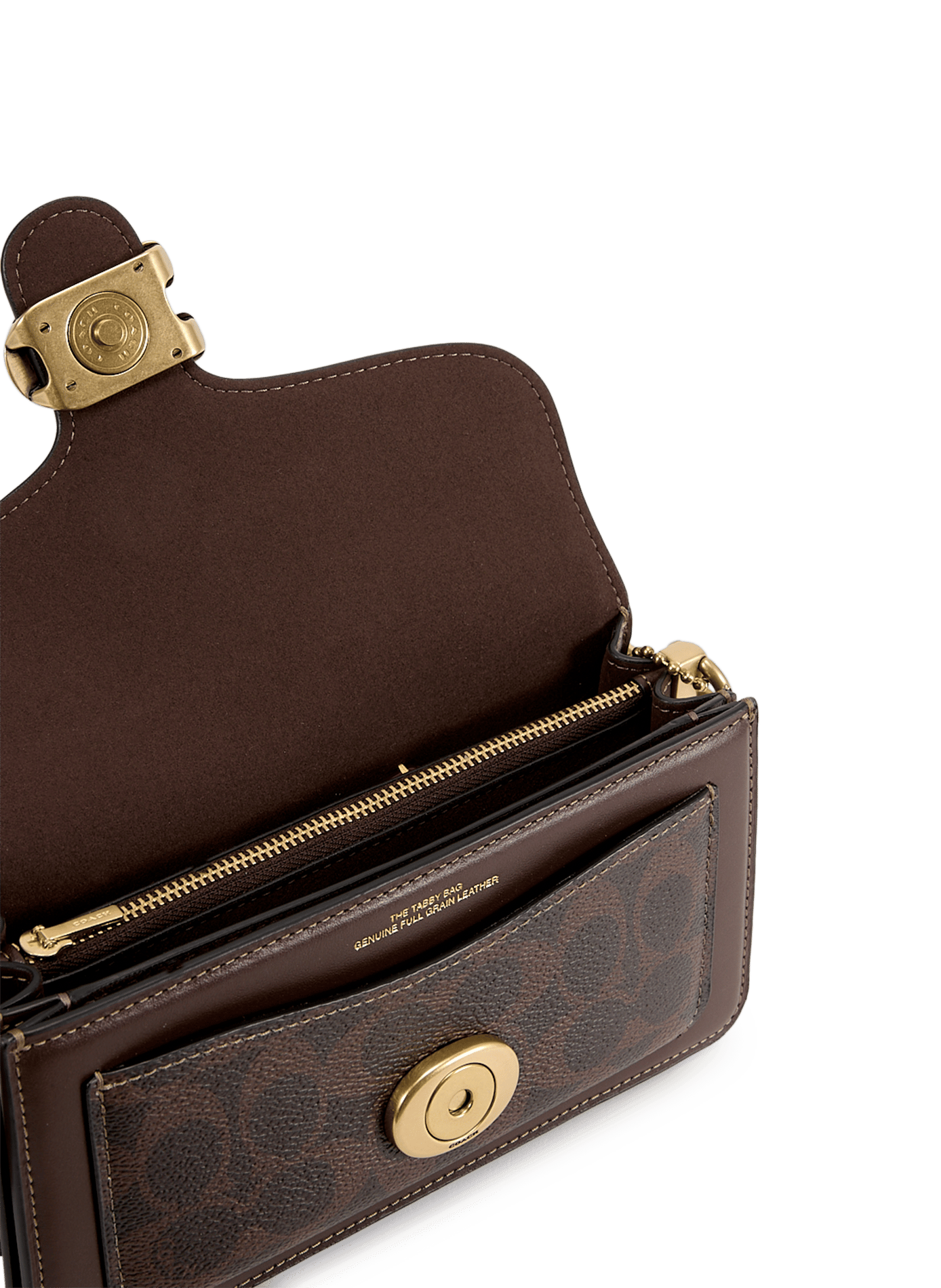 Sac à bandoulière signature Tabby  en cuir mélangé COACH Marron