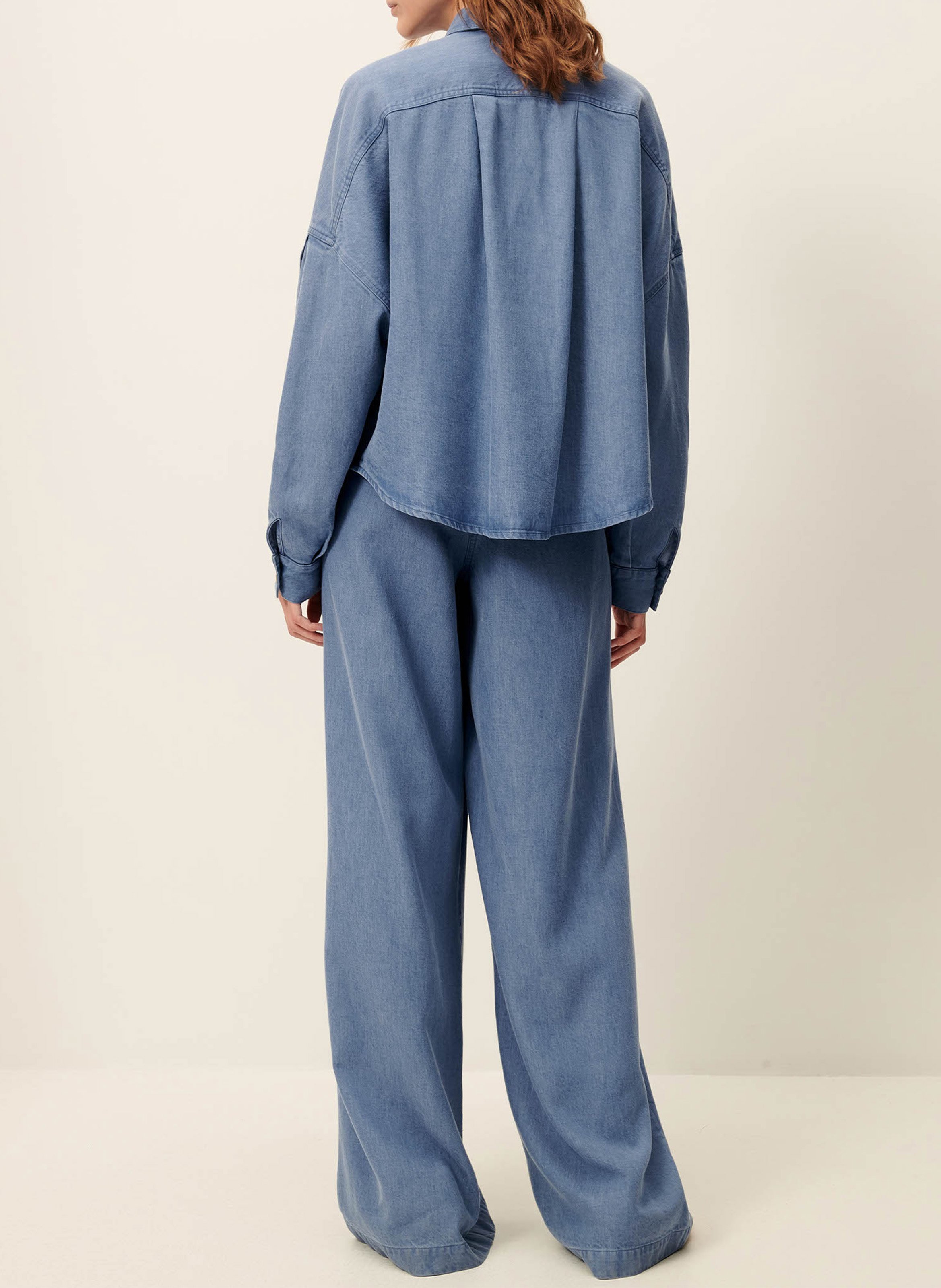 Pantalon large taille haute provenco blue SESSUN Bleu