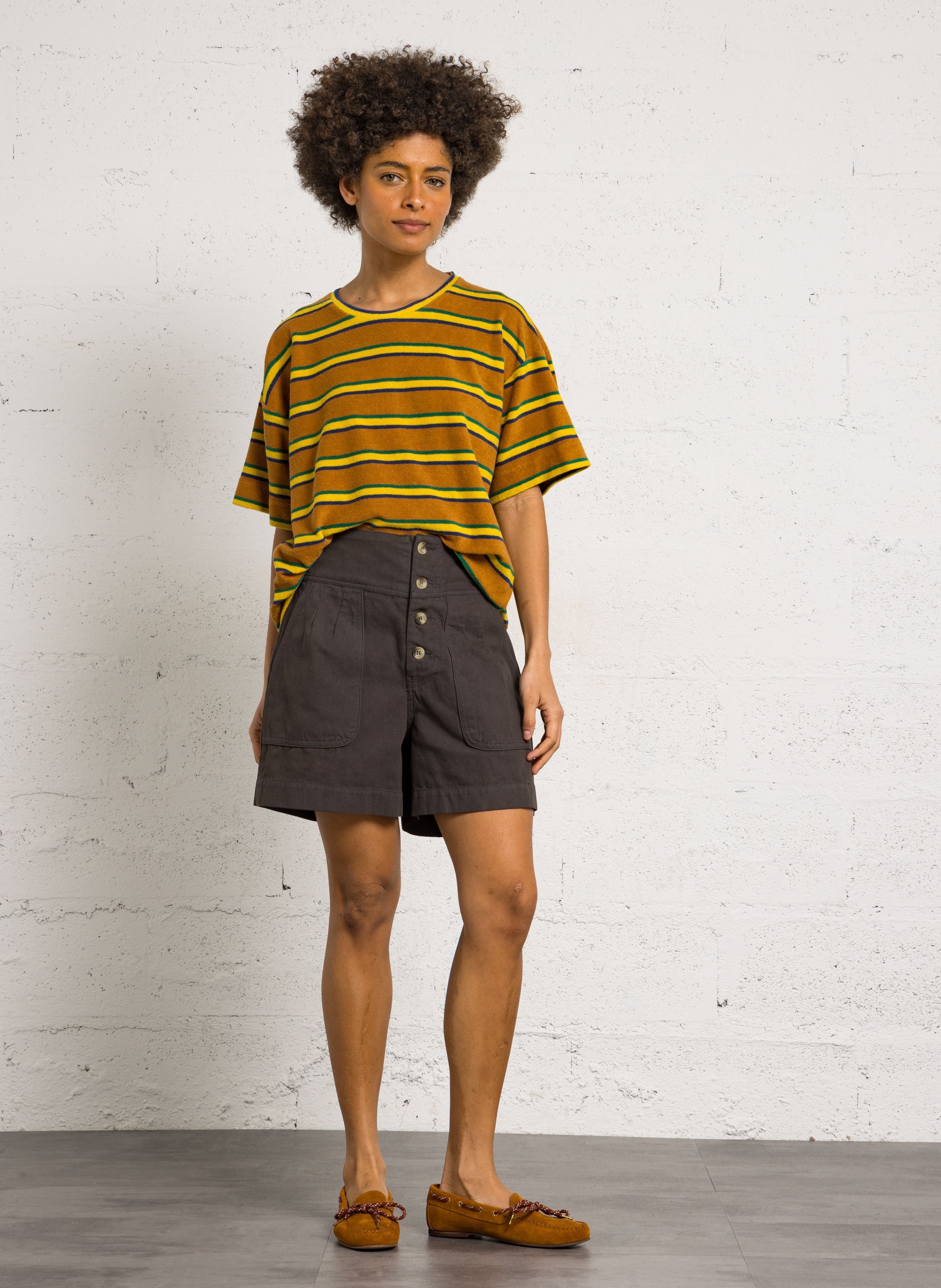 Mocassins en cuir velours sue MAISON 123 Beige