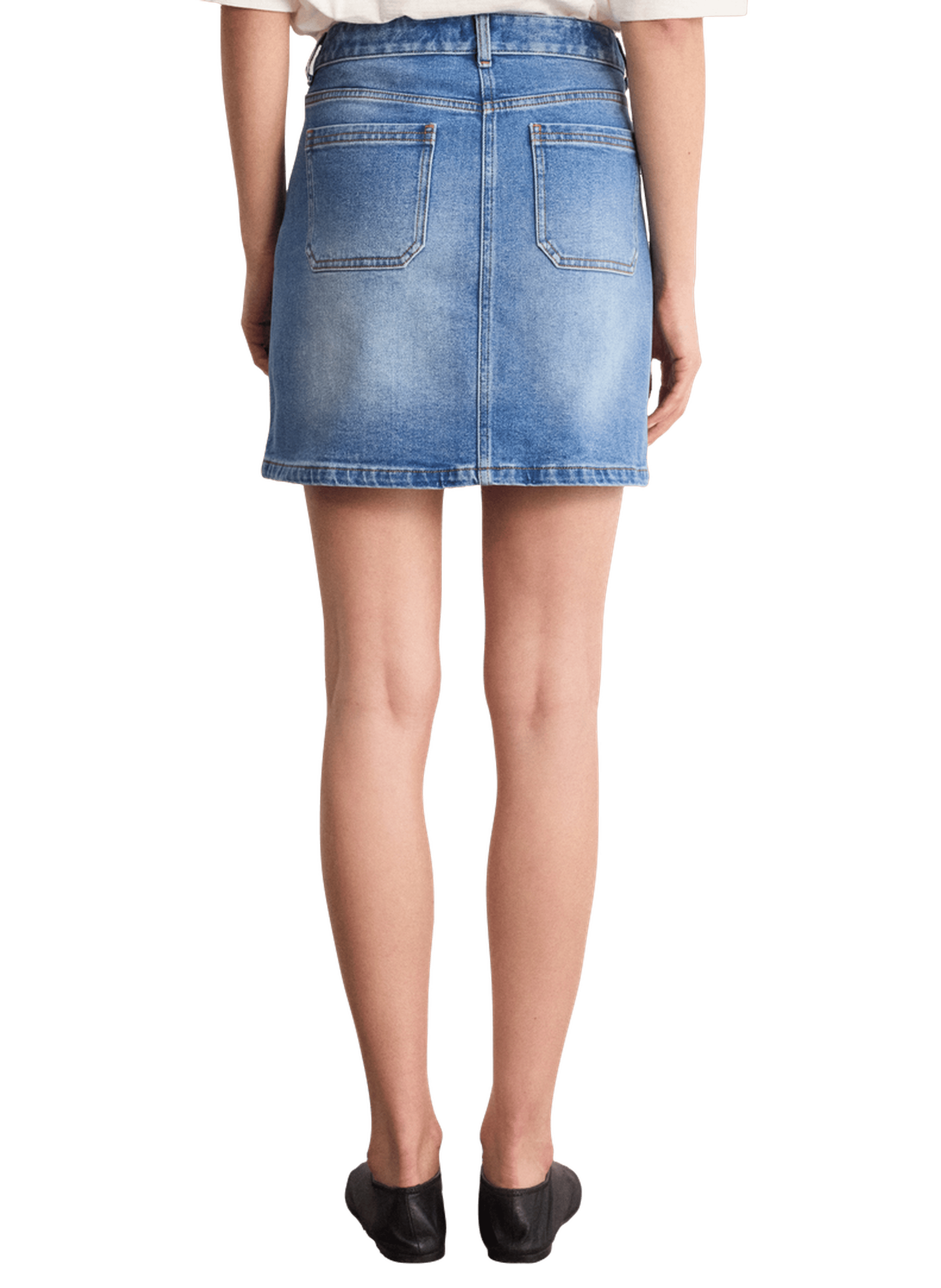 Jupe courte en denim à mors - natia PABLO Bleu