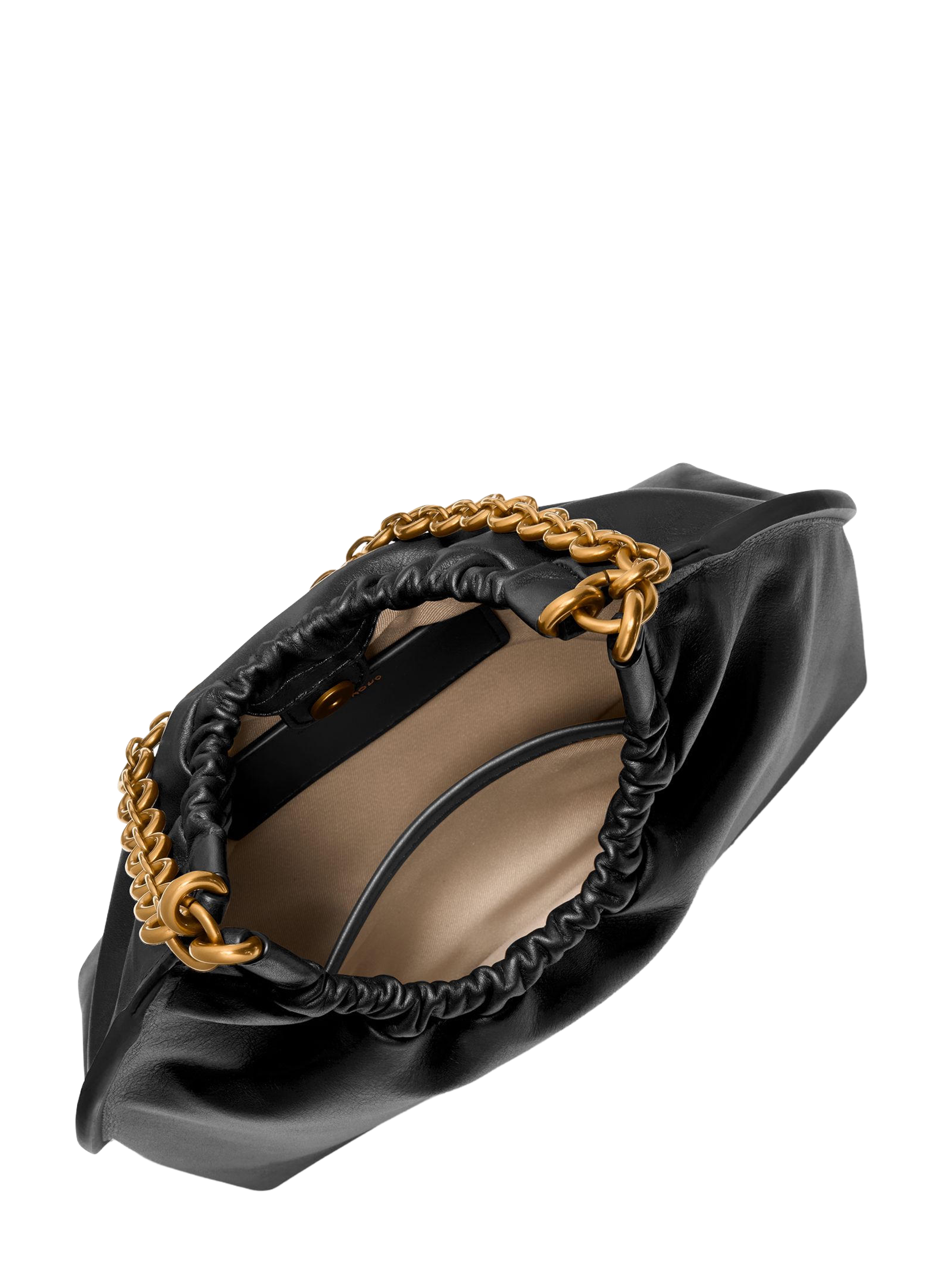 Sac porté épaule Indie M en cuir MICHAEL KORS Noir