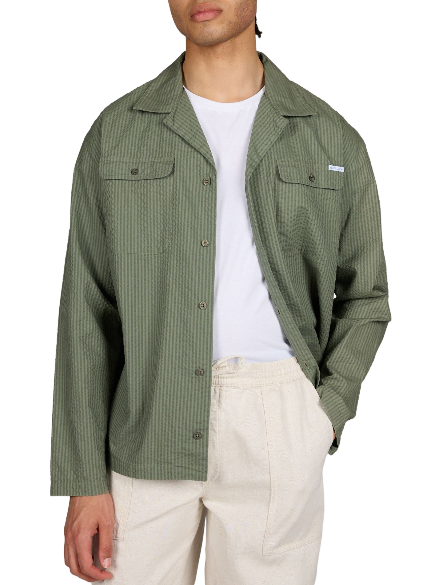 Laurens cotton shirt MAISON LABICHE Green