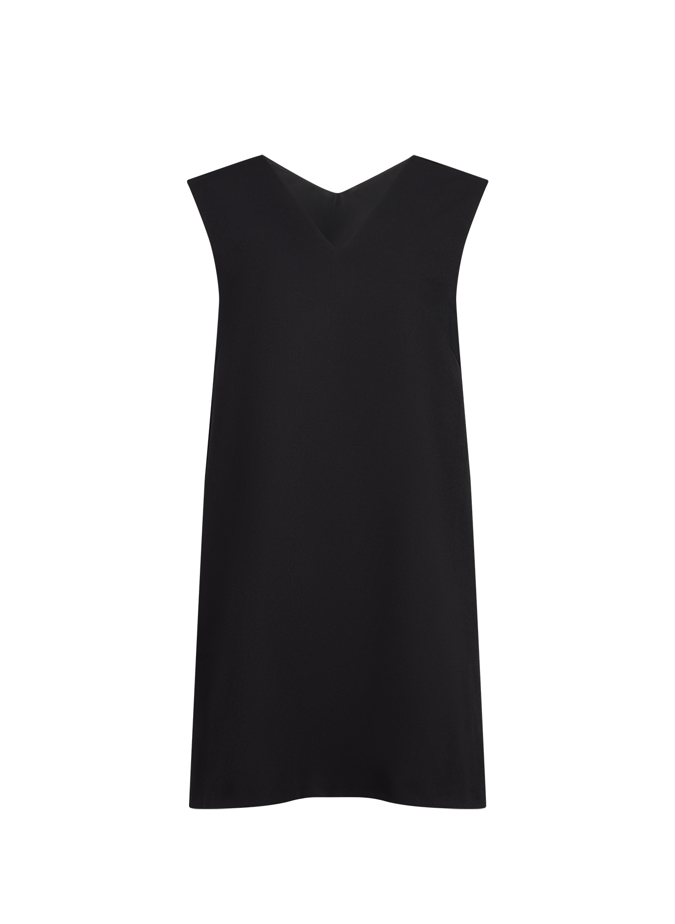 Robe sans manches à col V VILA Noir