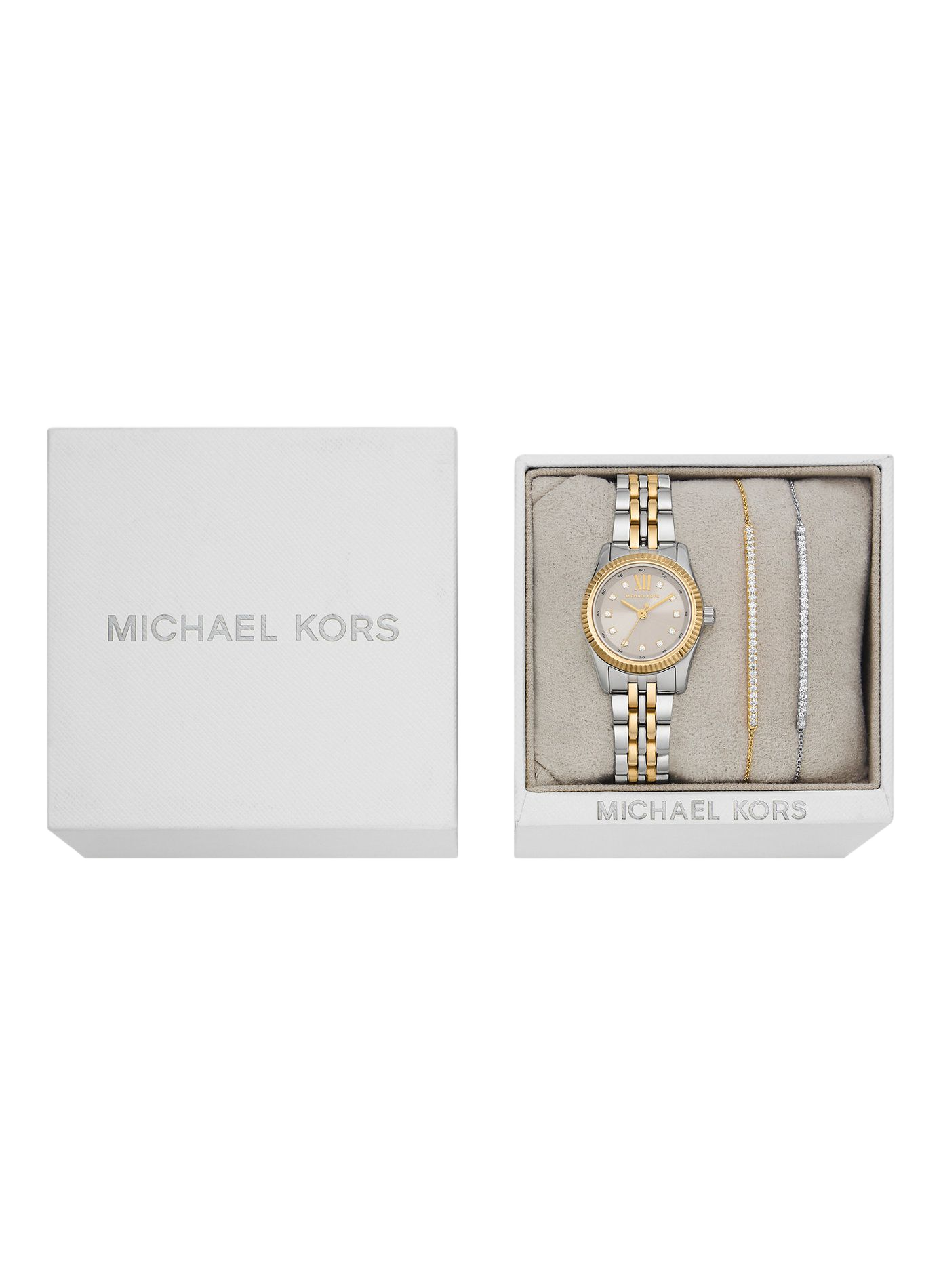 Montre quartz Petite Lexington en acier inoxydable MICHAEL KORS MONTRES Blanc