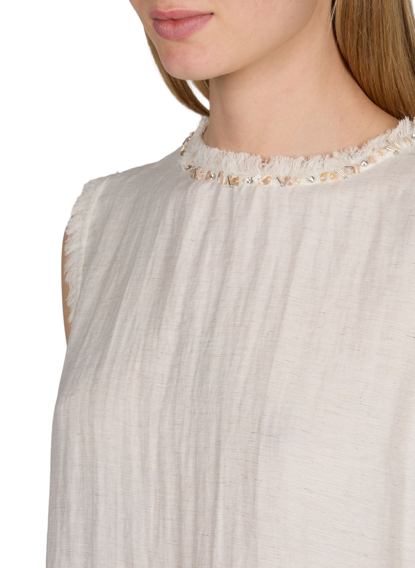 Top Lymera sans manches à broderies ARTLOVE Beige