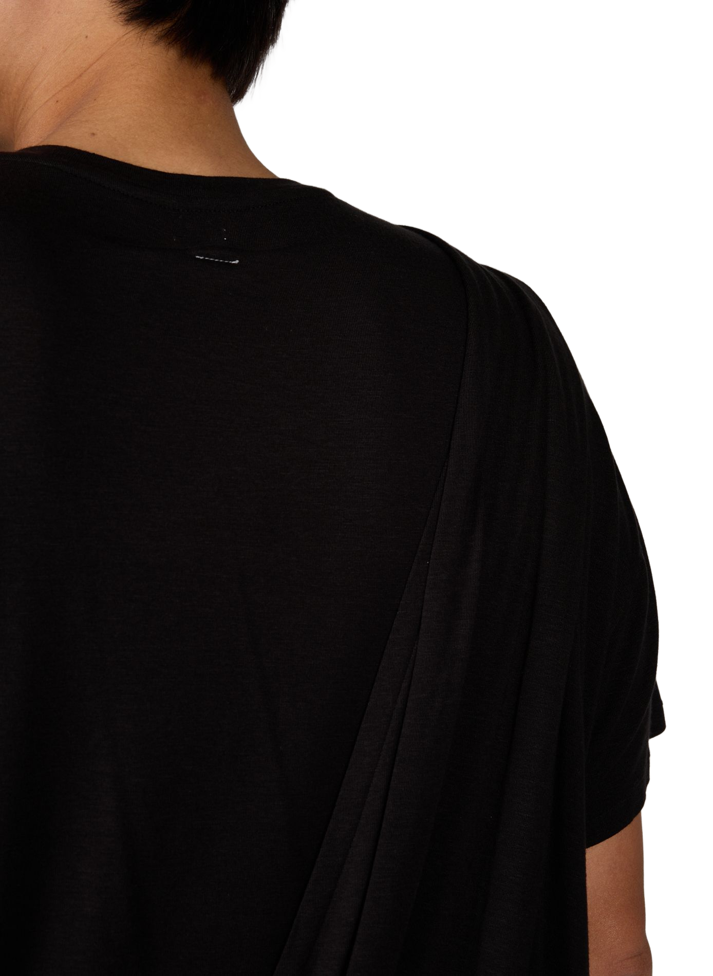 T-shirt drapé ample asymétrique POST ARCHIVE FACTION Noir