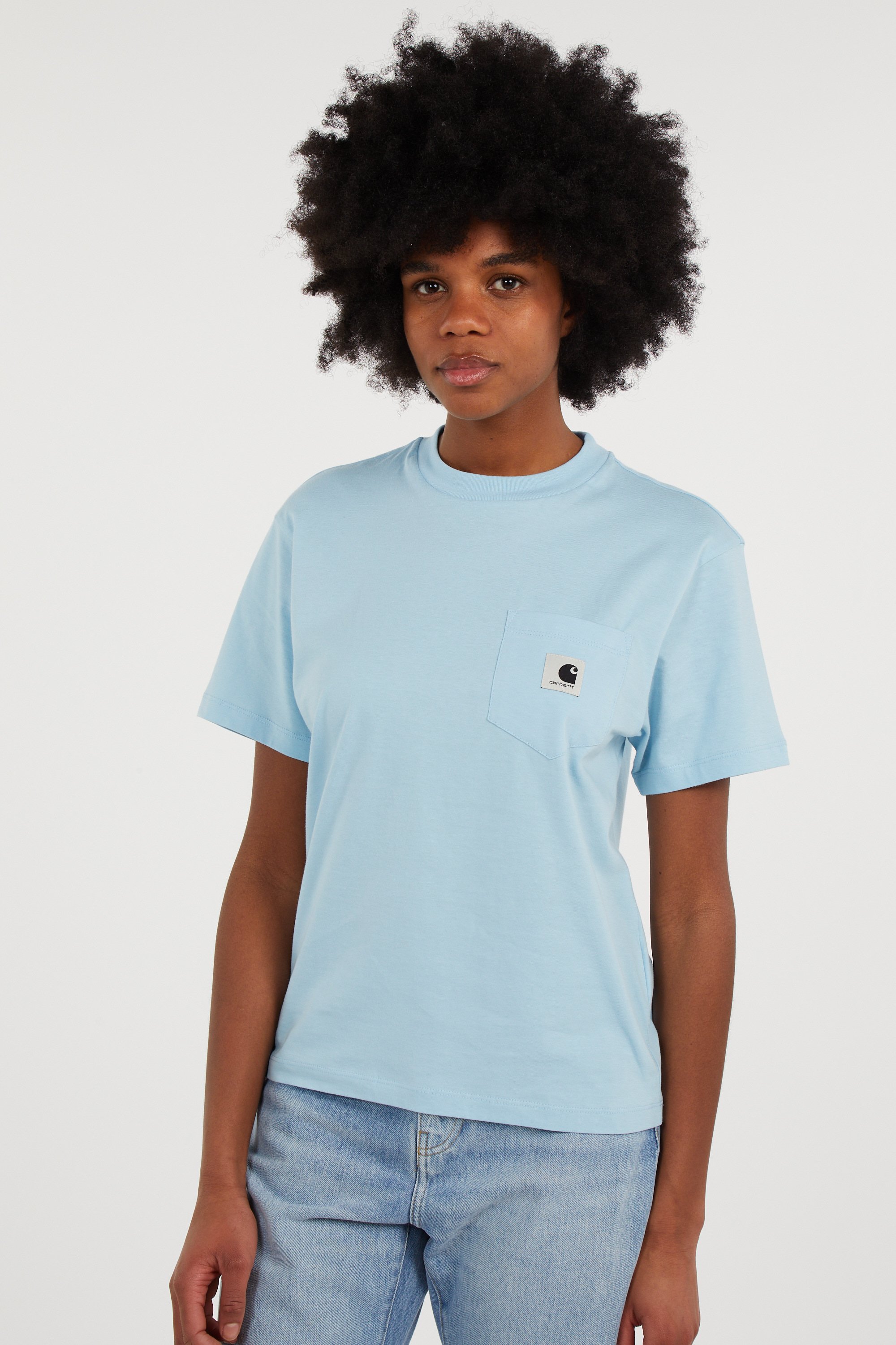 T-shirt w' s/s pocket t-shirt CARHARTT WIP Bleu