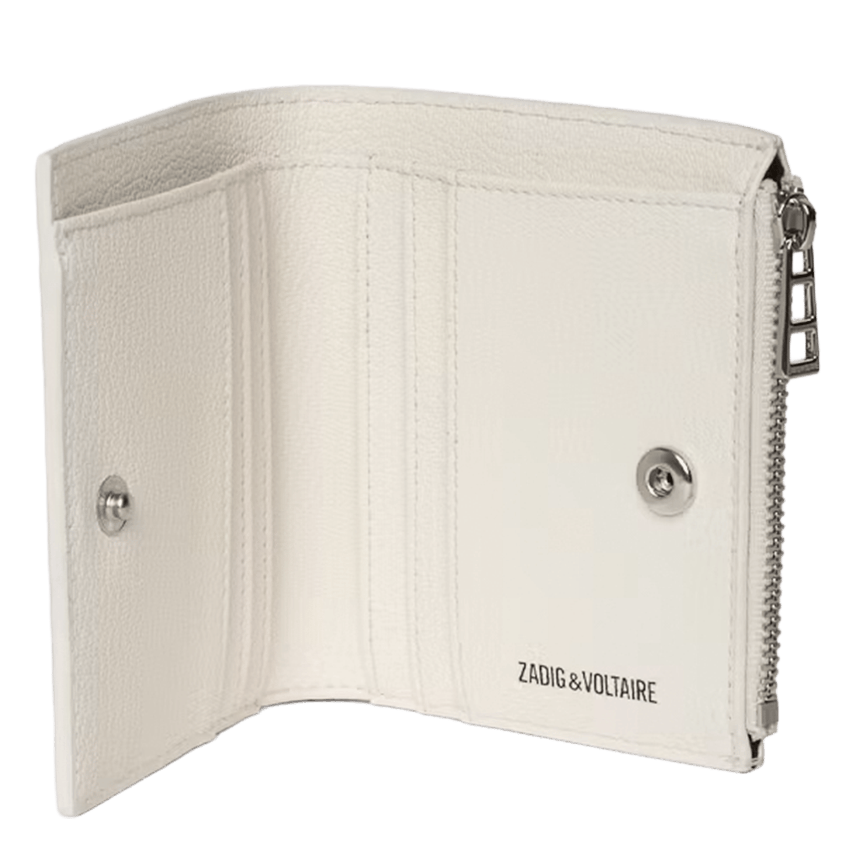 Portefeuille imprimé zippé zv wallet ZADIG&VOLTAIRE White