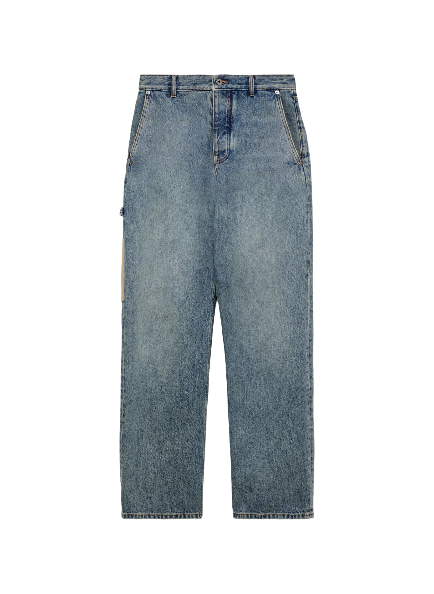 Jean en denim de coton délavé LOEWE Blue