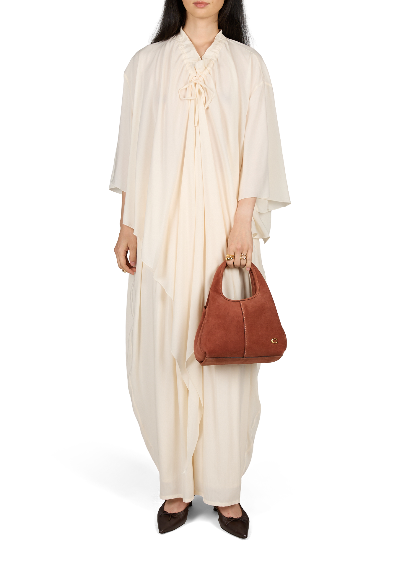 Lederhandtasche Lana COACH Braun