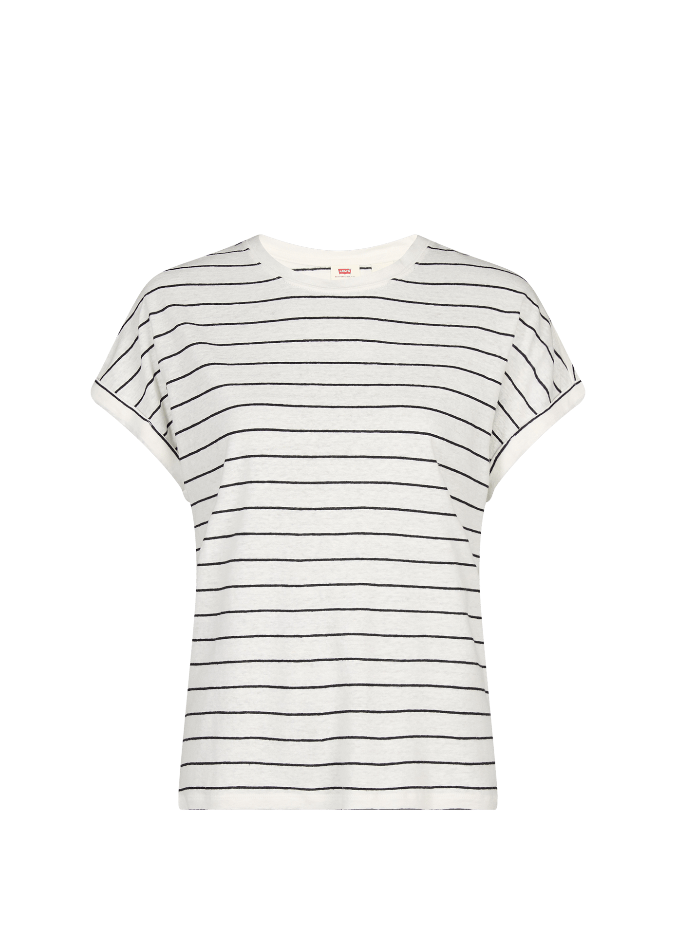 Striped Linen Blend T-shirt LEVI'S White