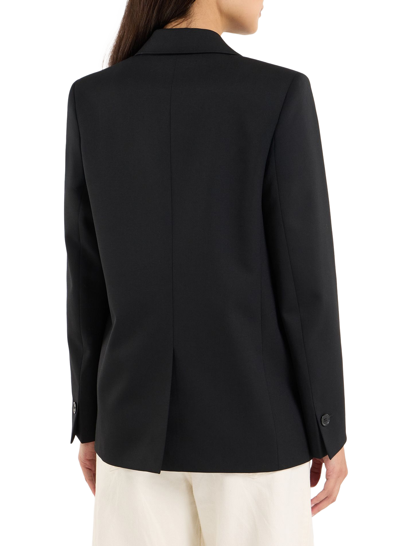 Shoulder-padded blazer SAISON 1865 Black