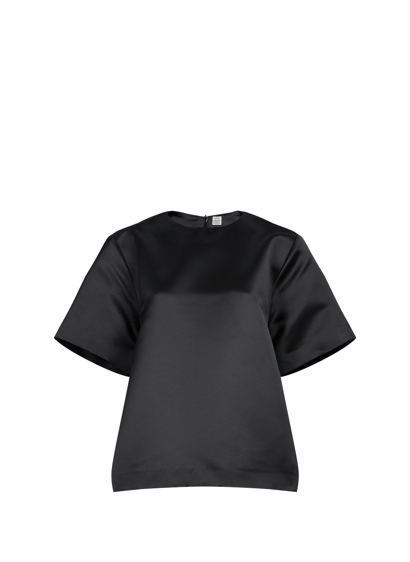 T-shirt large large satiné TOTEME Noir