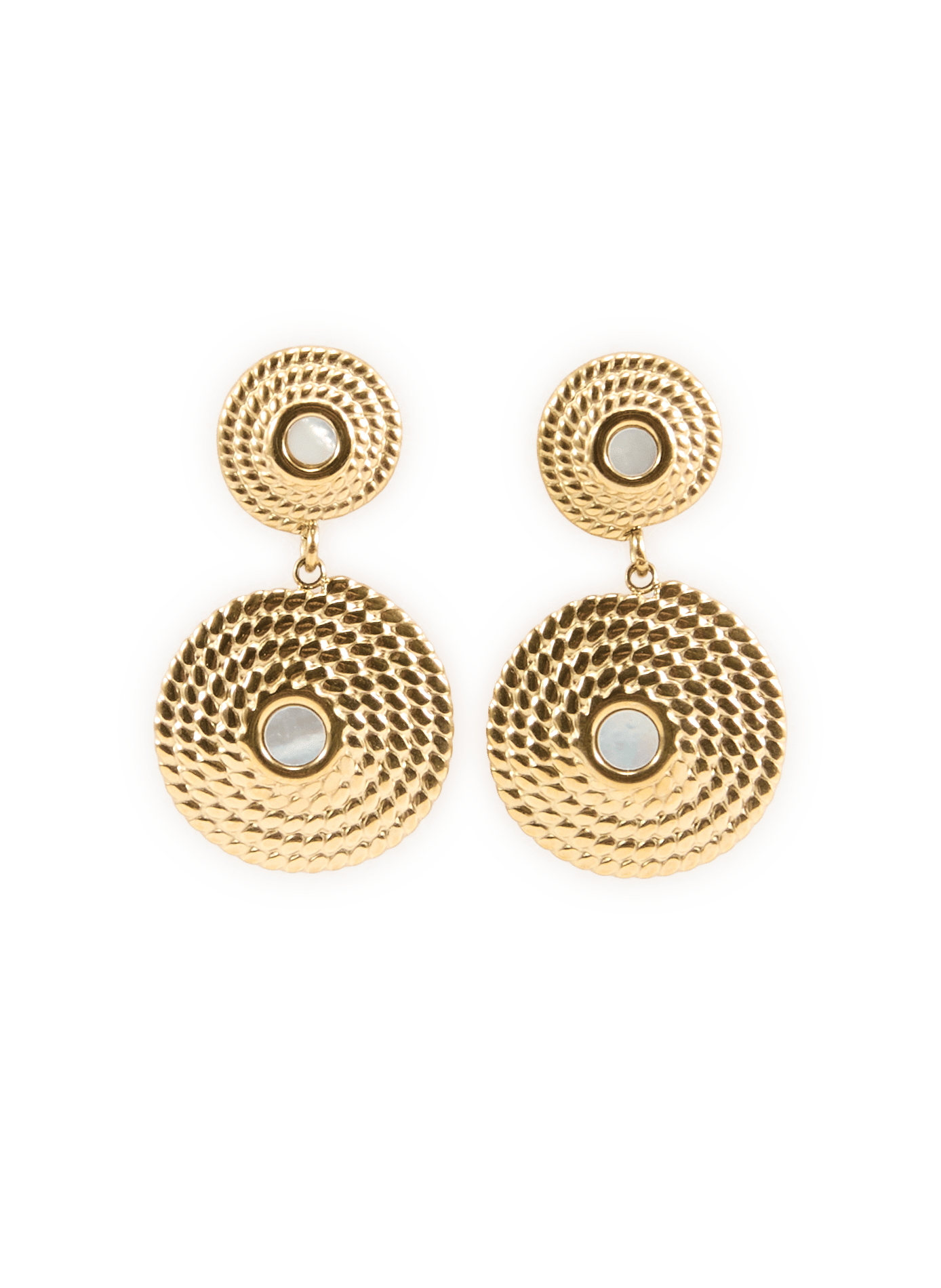 Boucles d'oreilles ronds Neora AU PRINTEMPS PARIS Doré