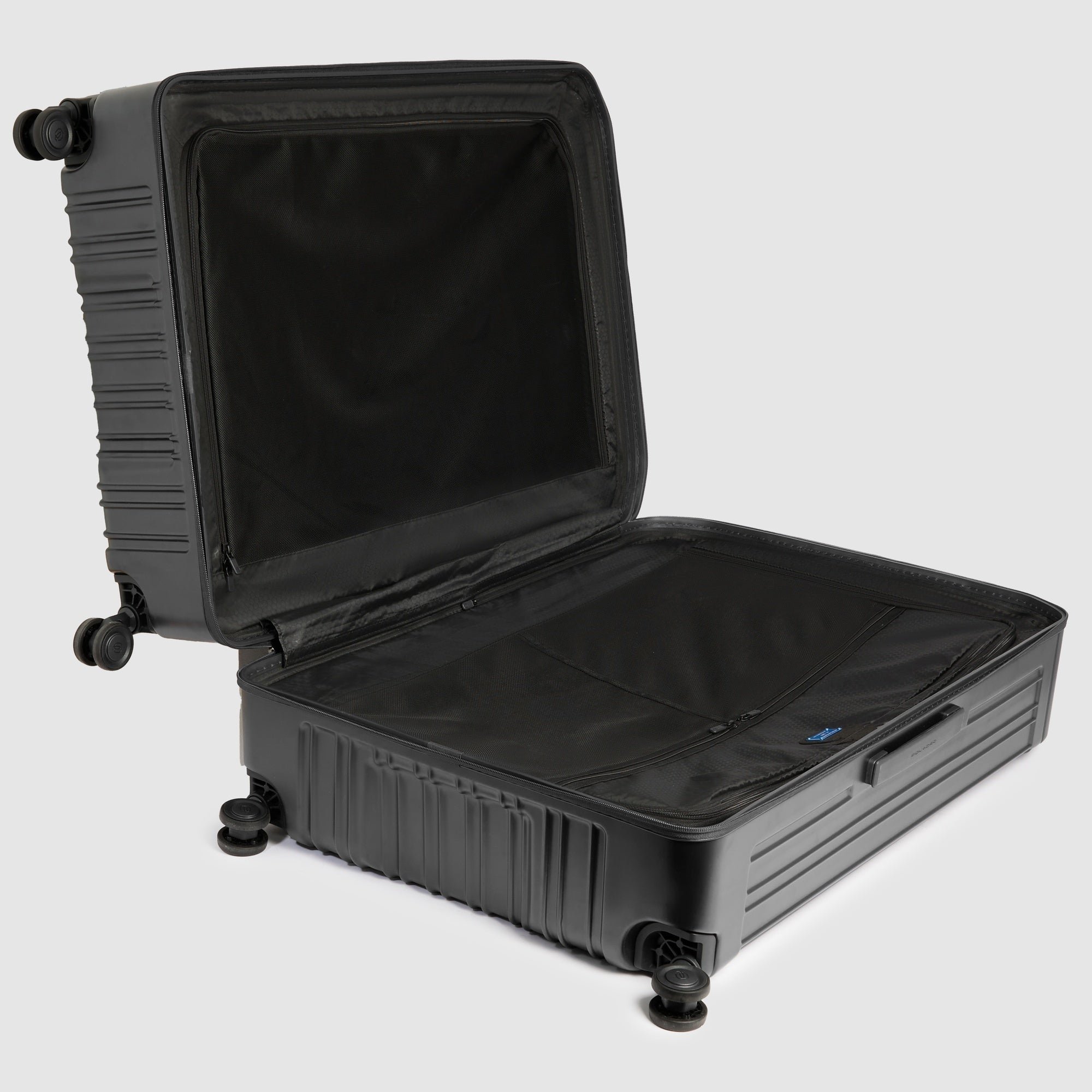 Koffer met 4 extra grote wielen PIQUADRO Zwart