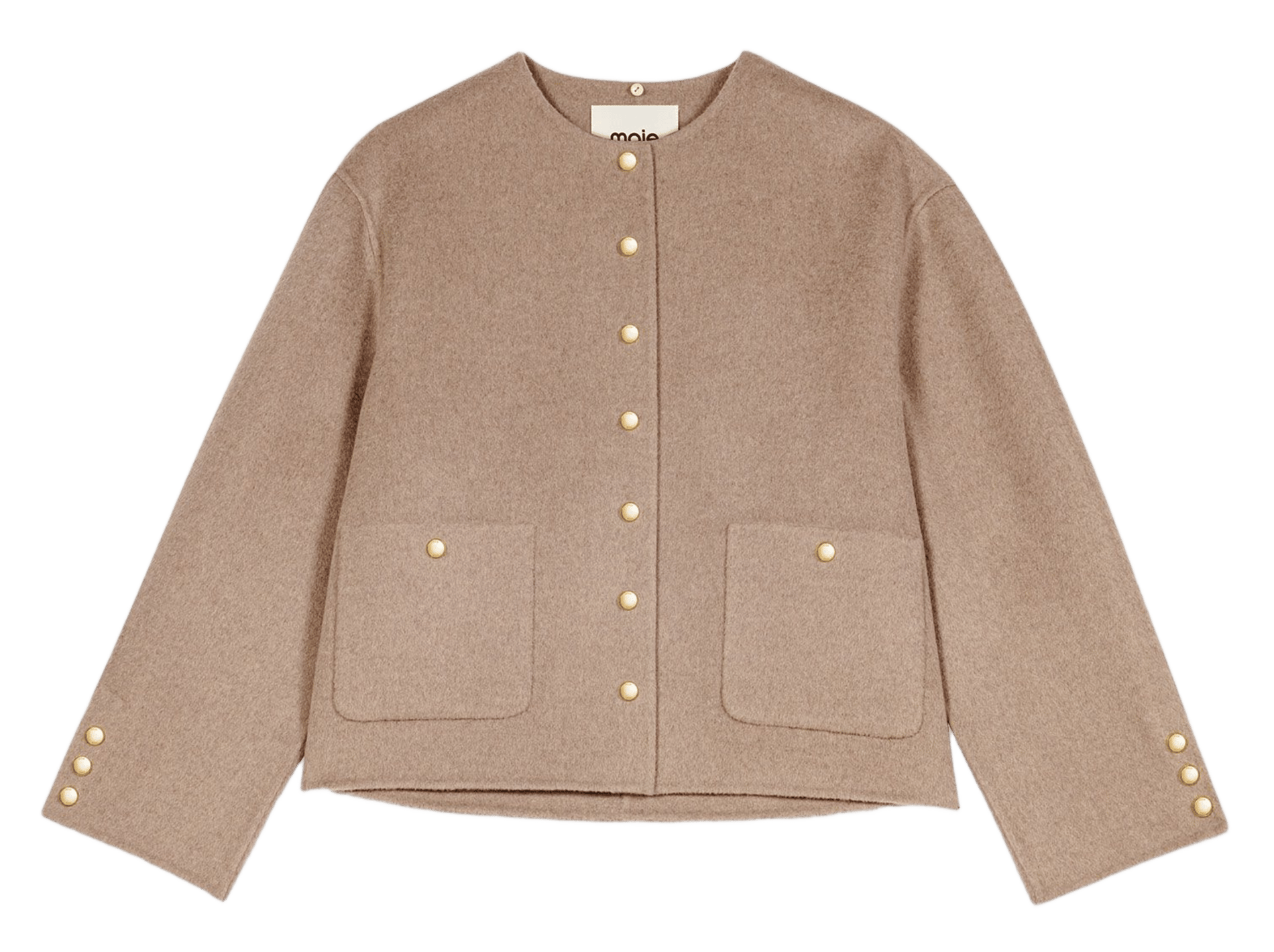 Veste ample en laine mélangée MAJE Beige