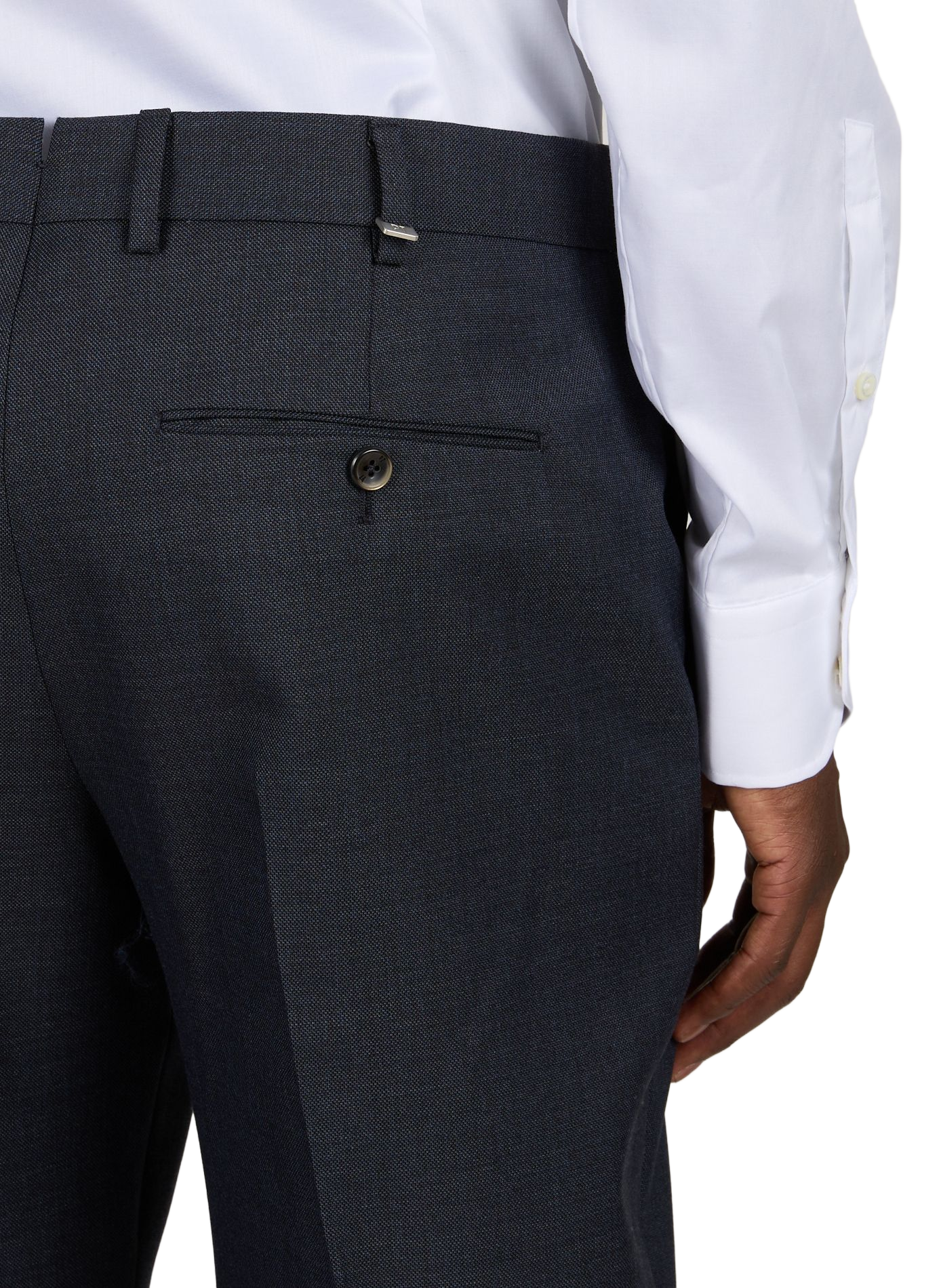 Pantaloni a pieghe in lana vergine PT01 Blu