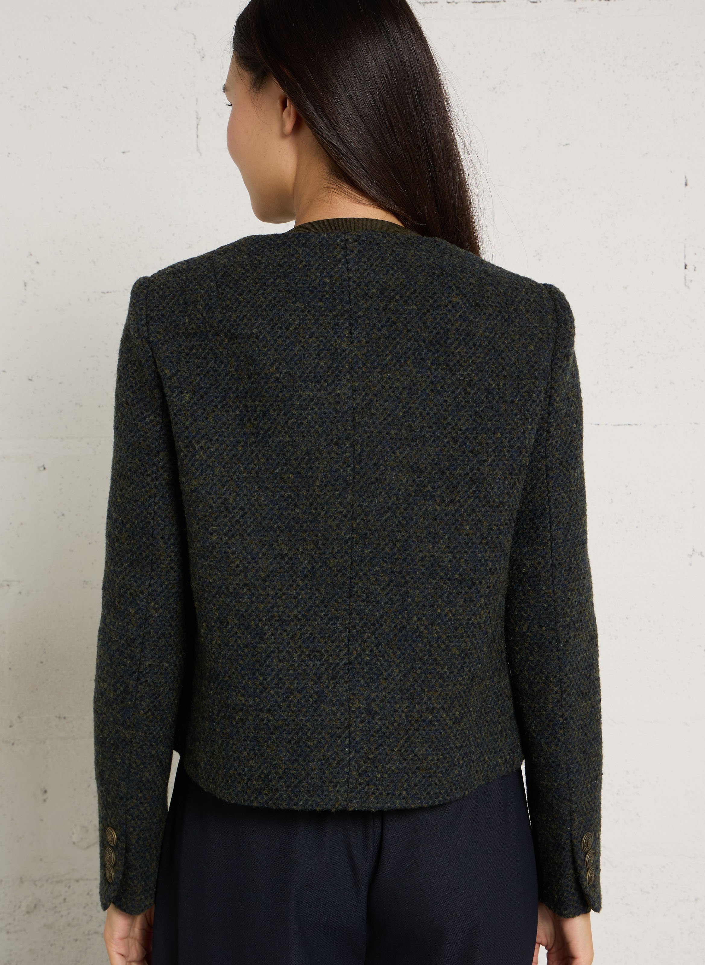 Veste droite en laine mélangée pia MAISON 123 Vert