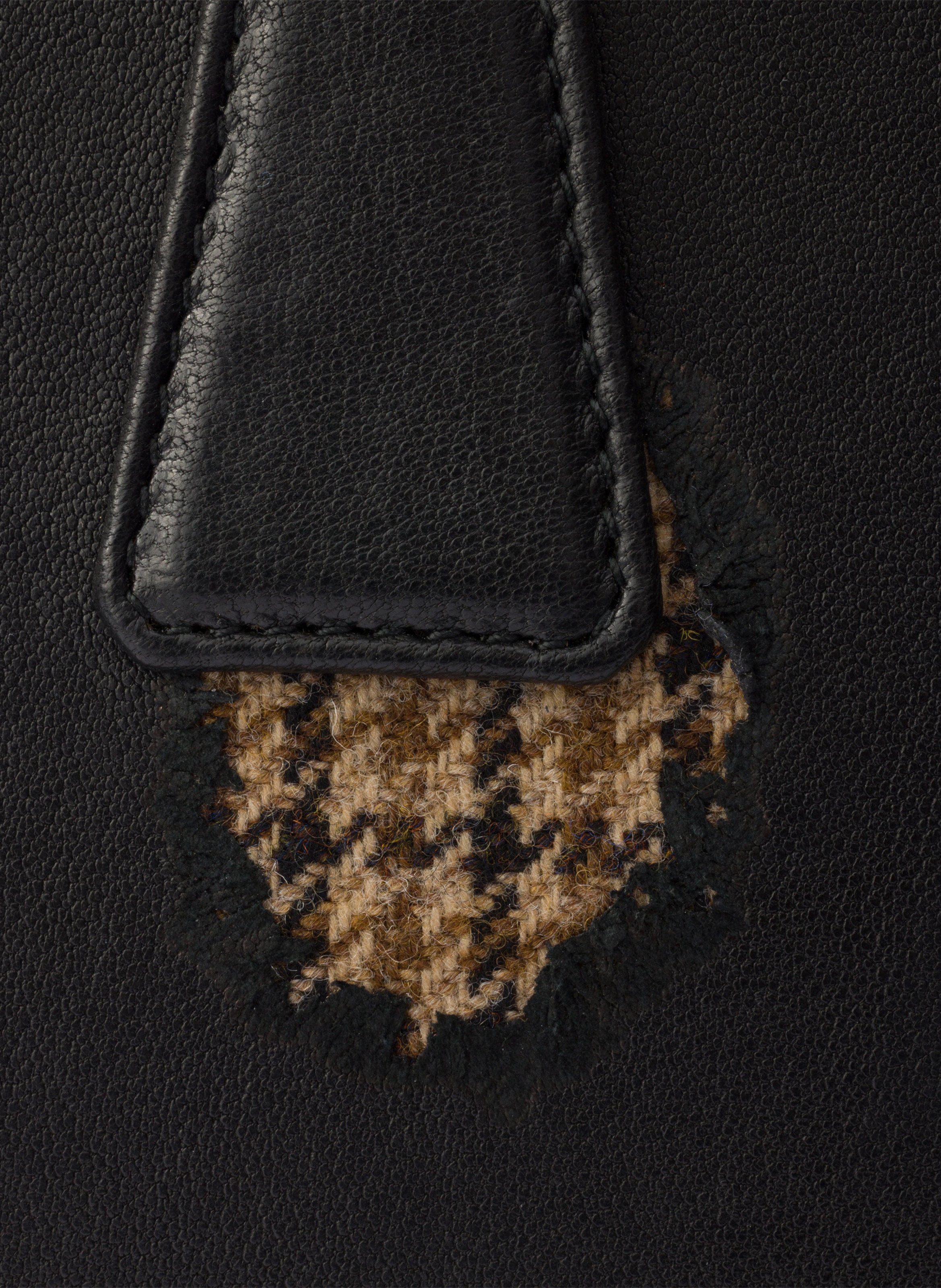 Grand sac prada galleria en cuir nappa et laine PRADA Noir