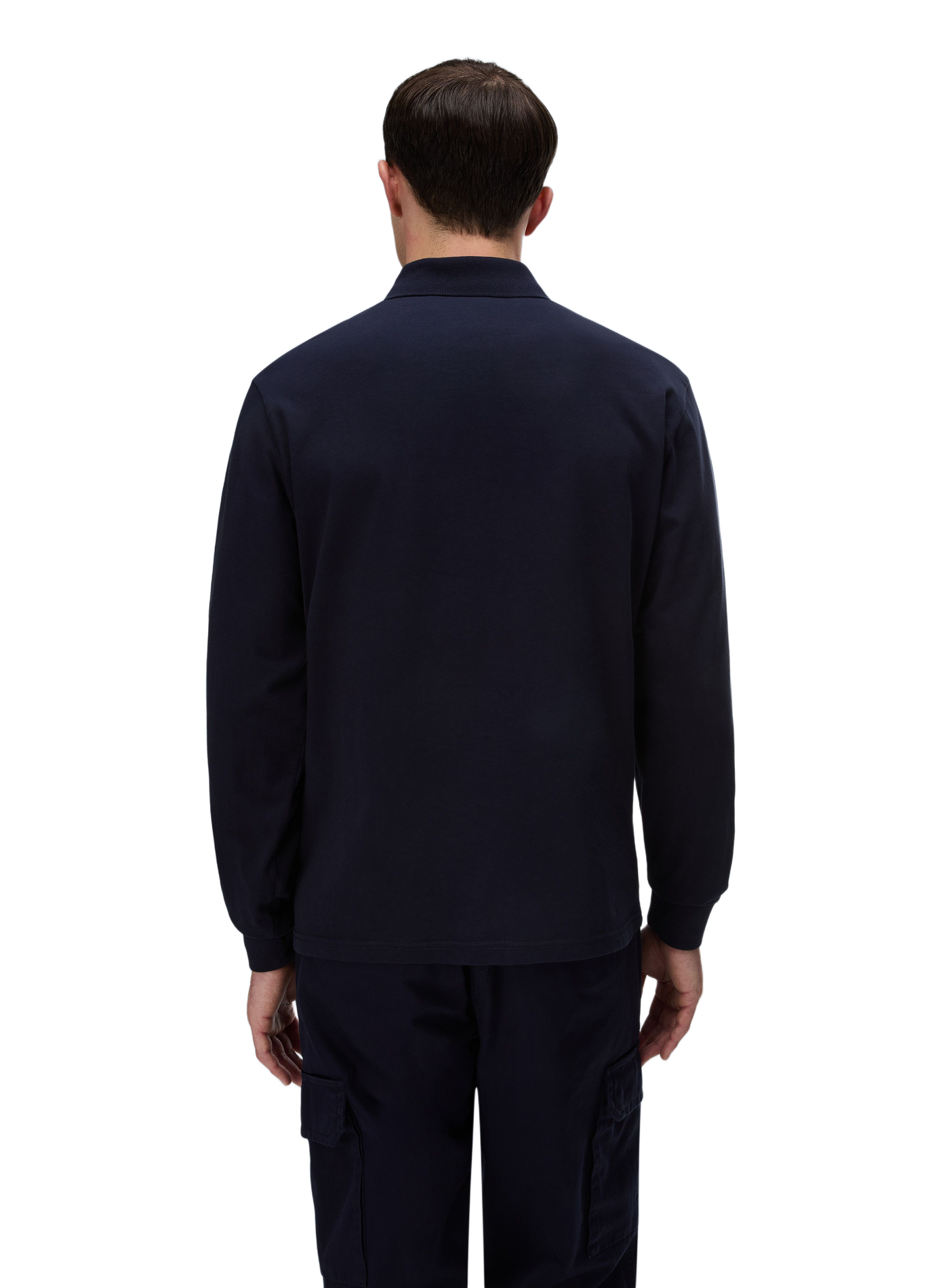 Plain long-sleeved polo shirt NAPAPIJRI Blue