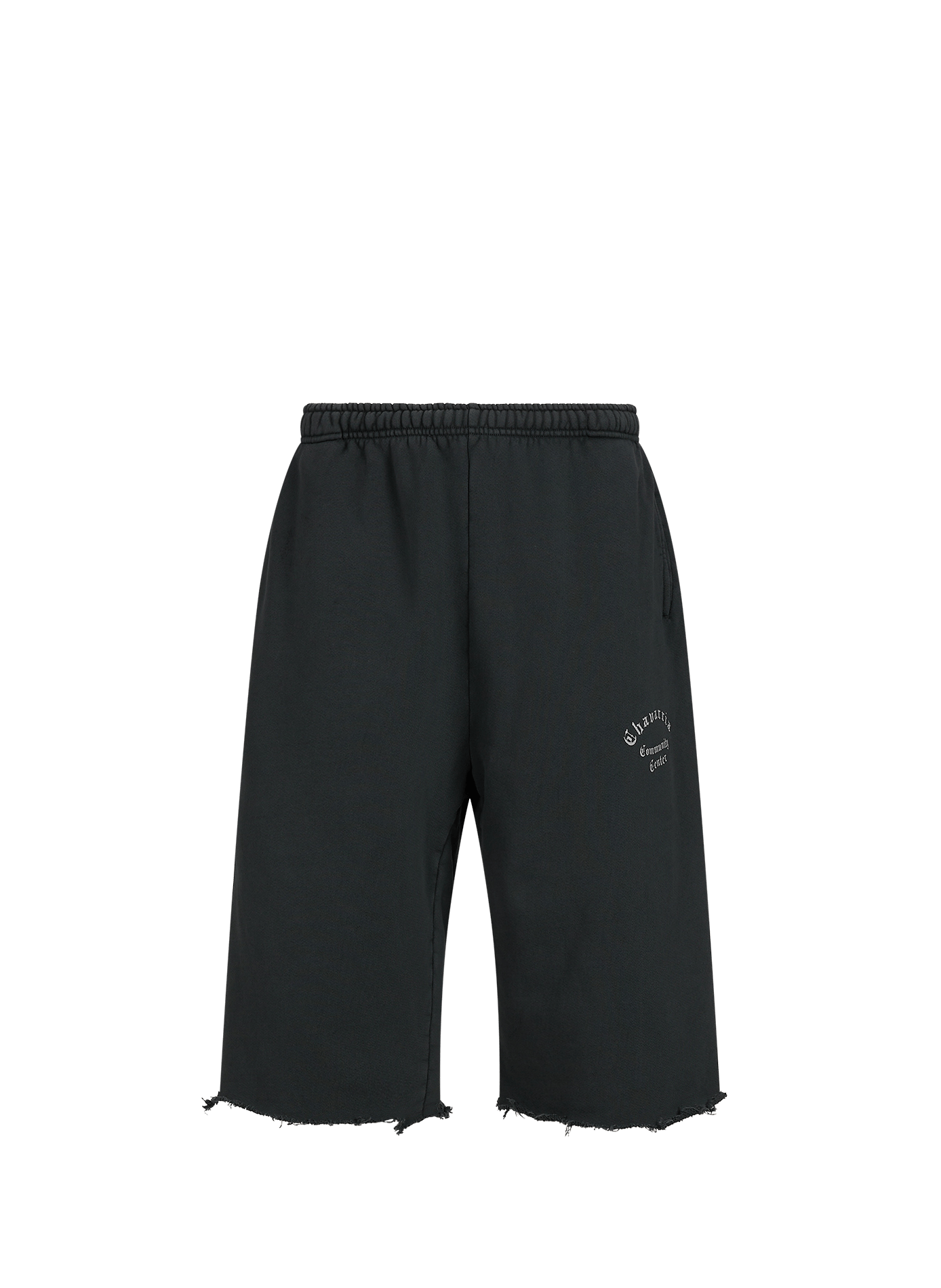 Weite unifarbene Baumwoll-Bermudashorts WILLY CHAVARRIA Grau