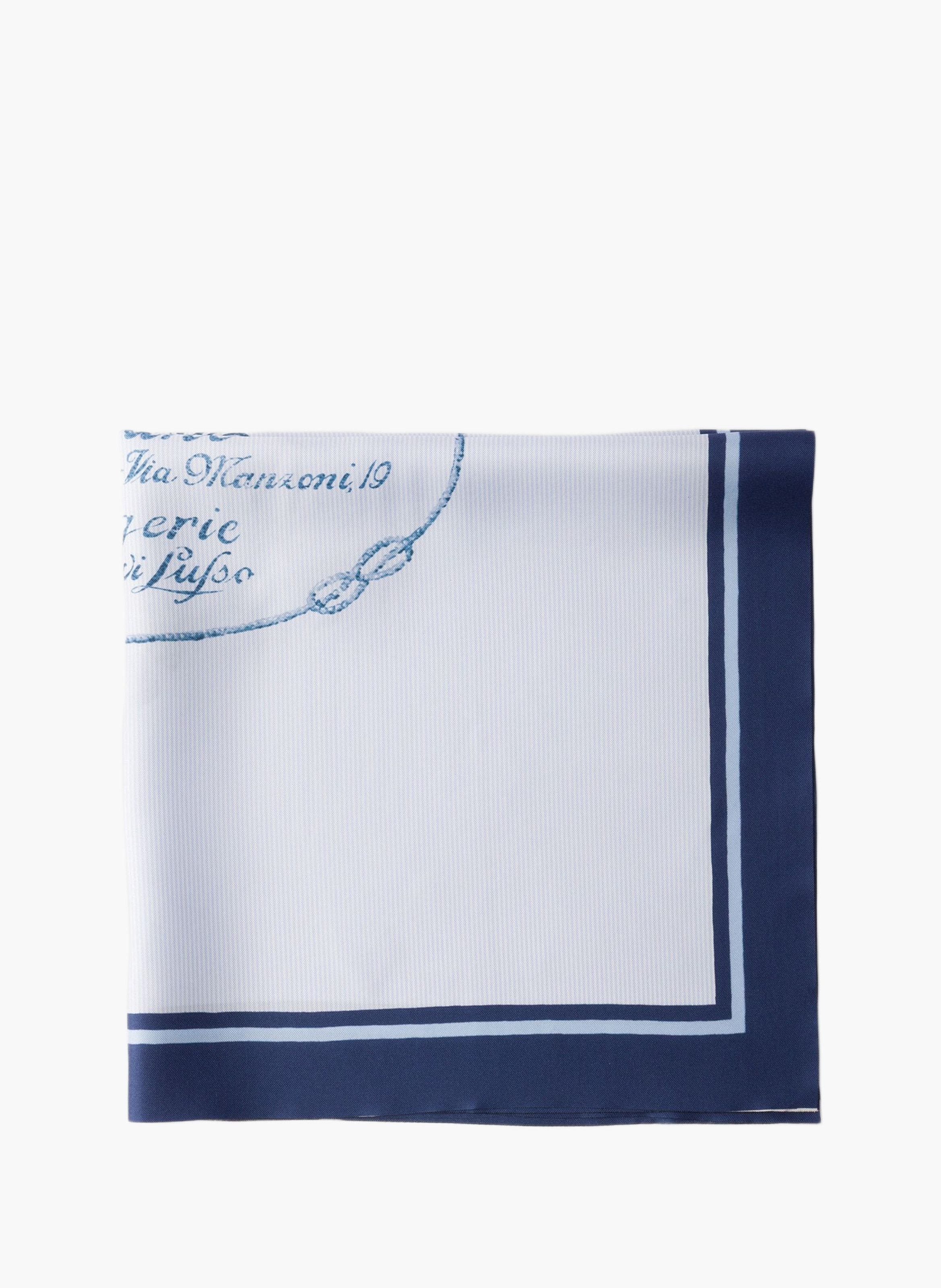 Foulard en sergé imprimé PRADA Bleu