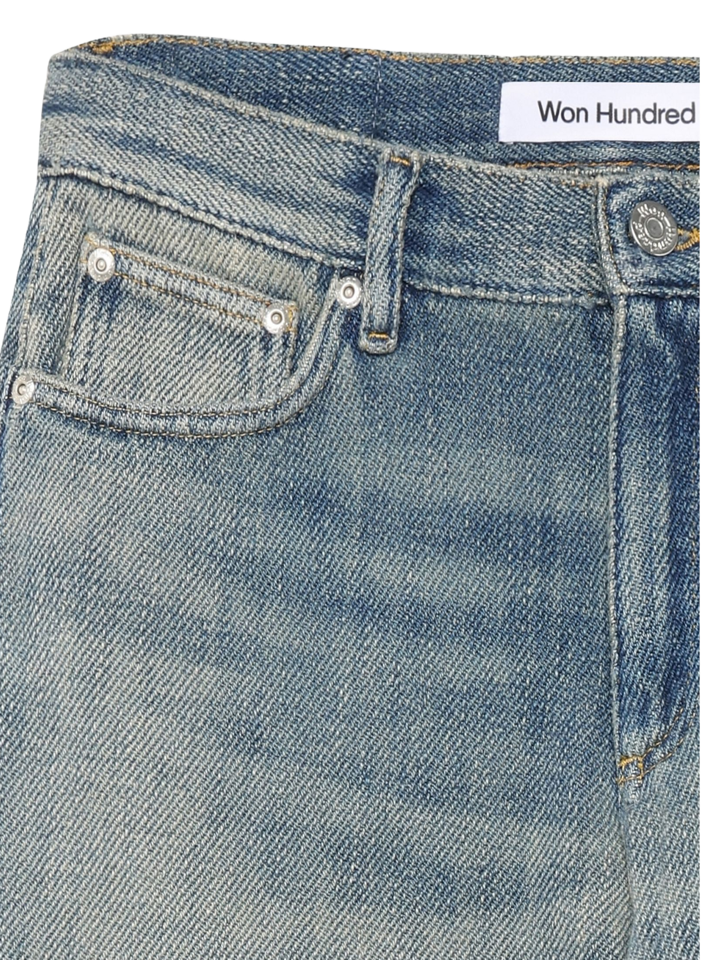Case straight-leg jeans in cotton denim WON HUNDRED Blue