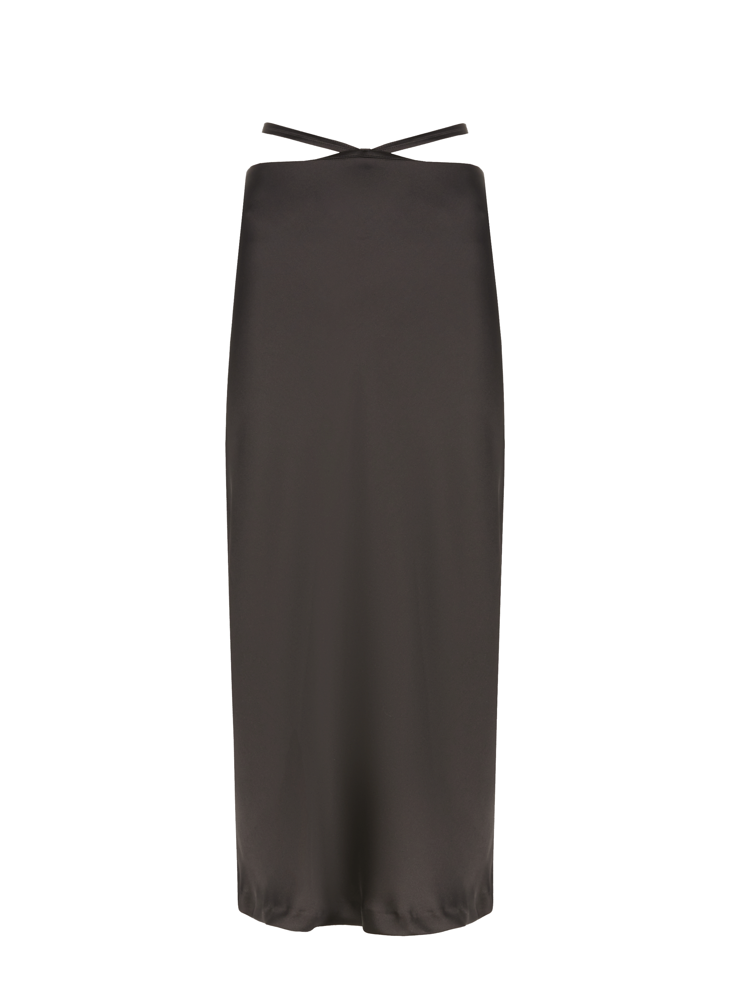 Jupe satinée en polyester recyclé mélangé SAISON 1865 Noir